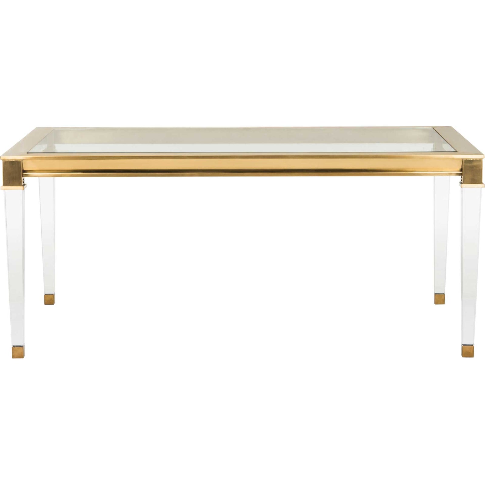 Channing Acrylic Coffee Table Brass