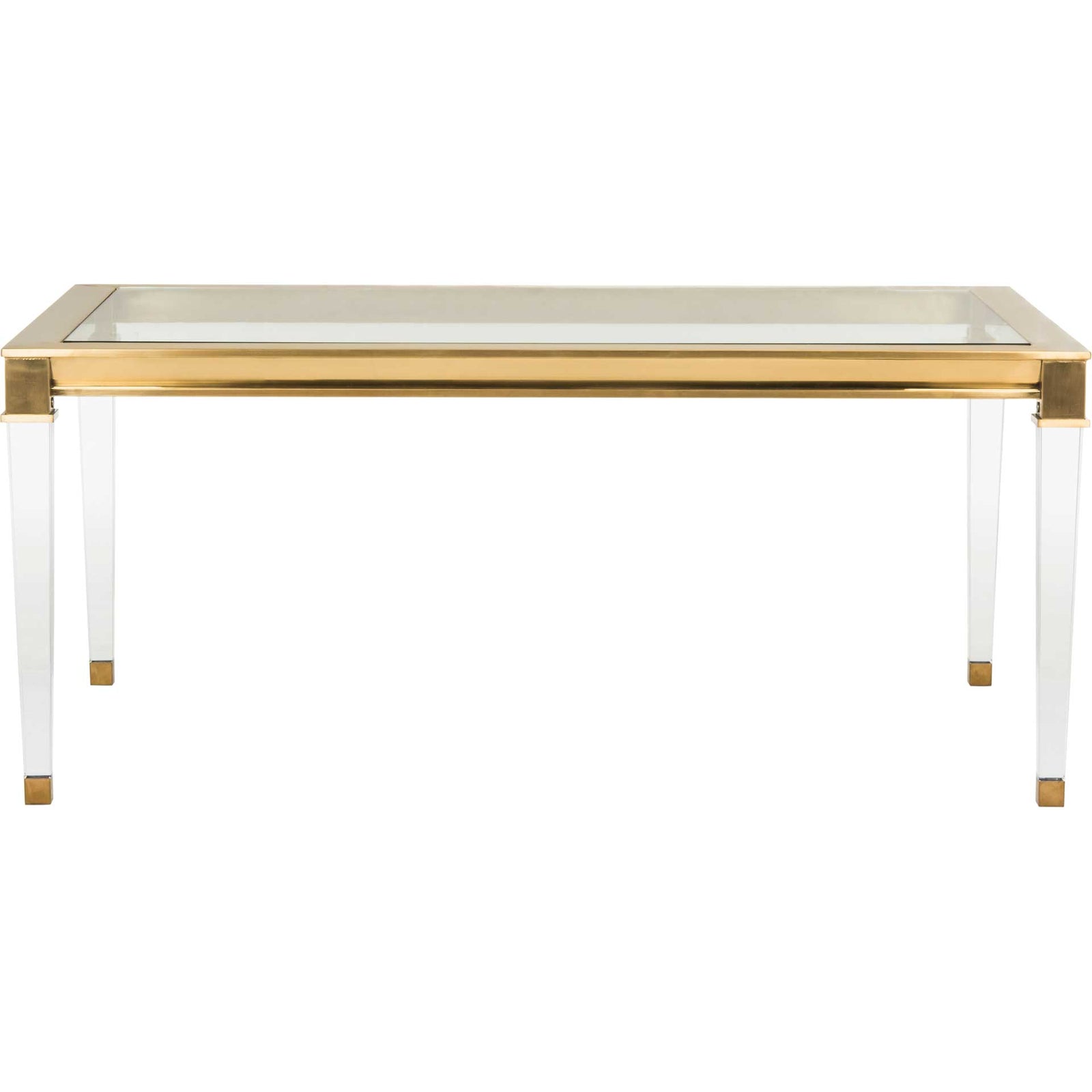 Channing Acrylic Coffee Table Brass