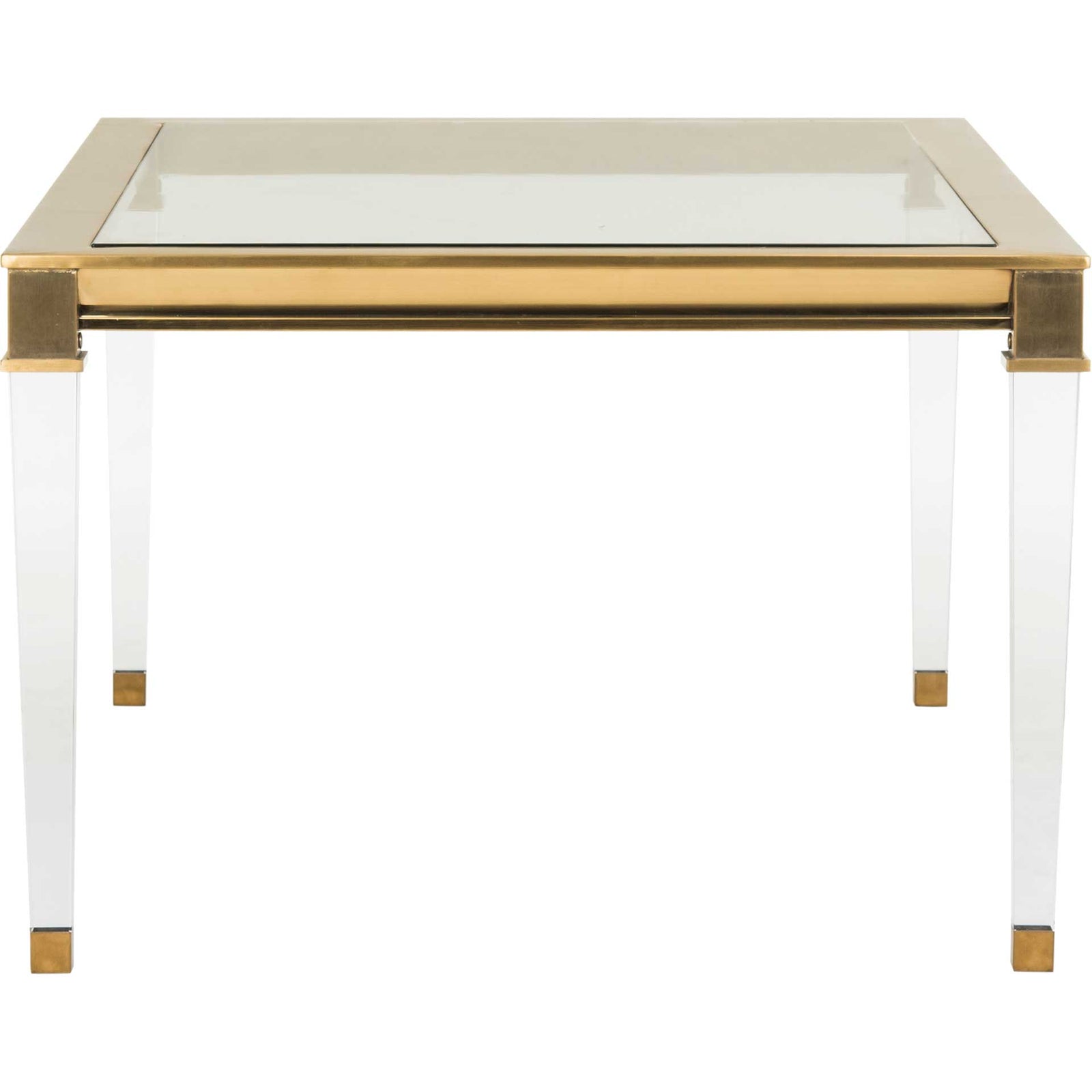Channing Acrylic Coffee Table Brass