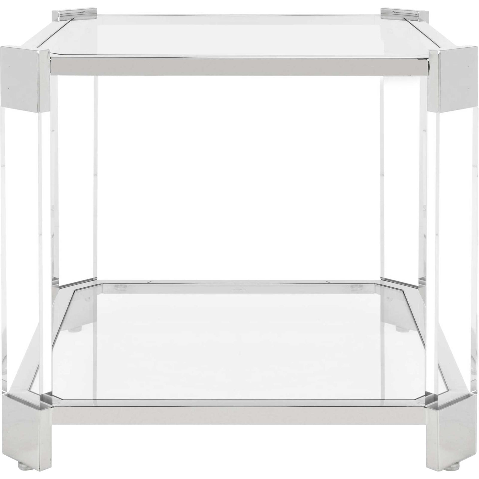 Giada Acrylic End Table Silver