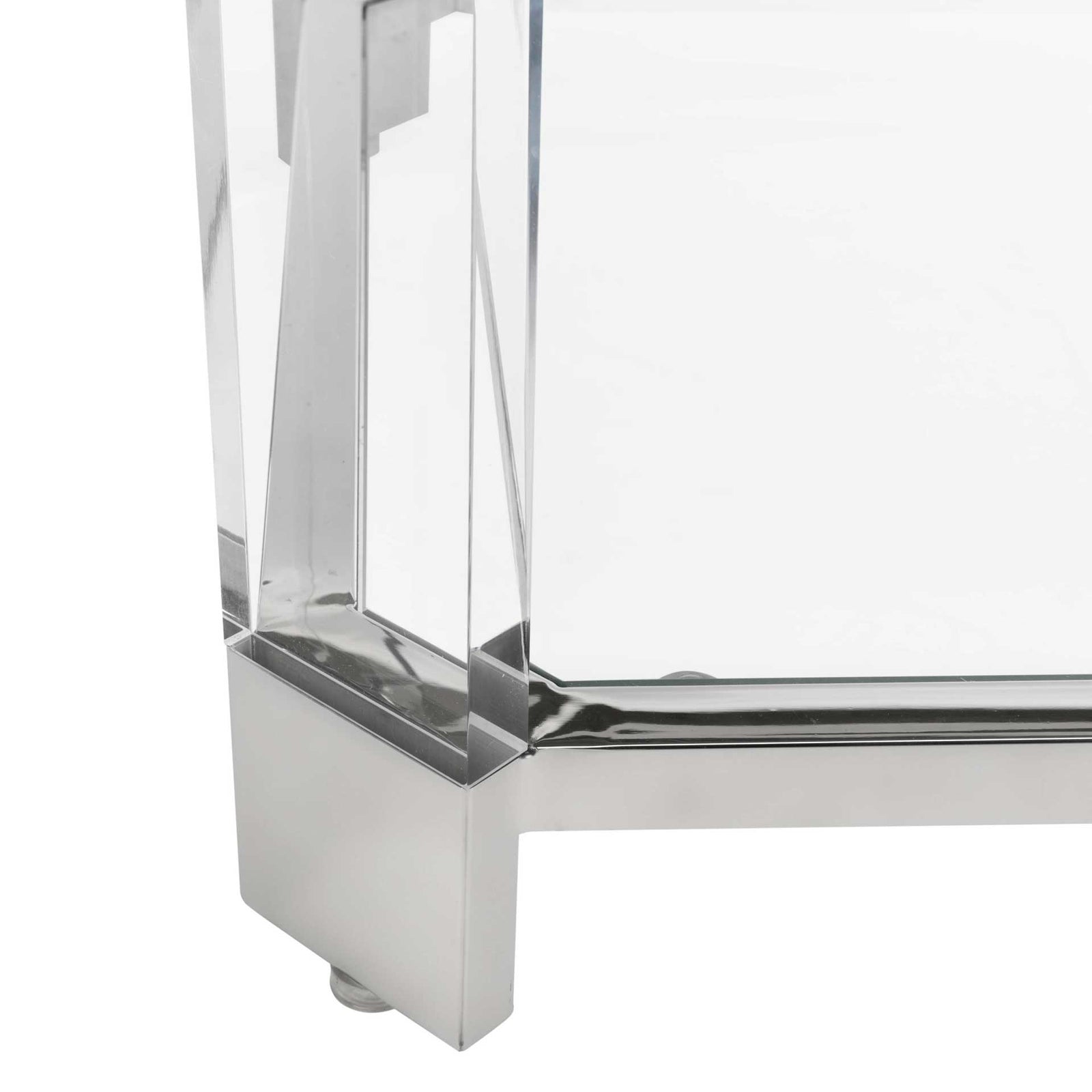 Giada Acrylic End Table Silver
