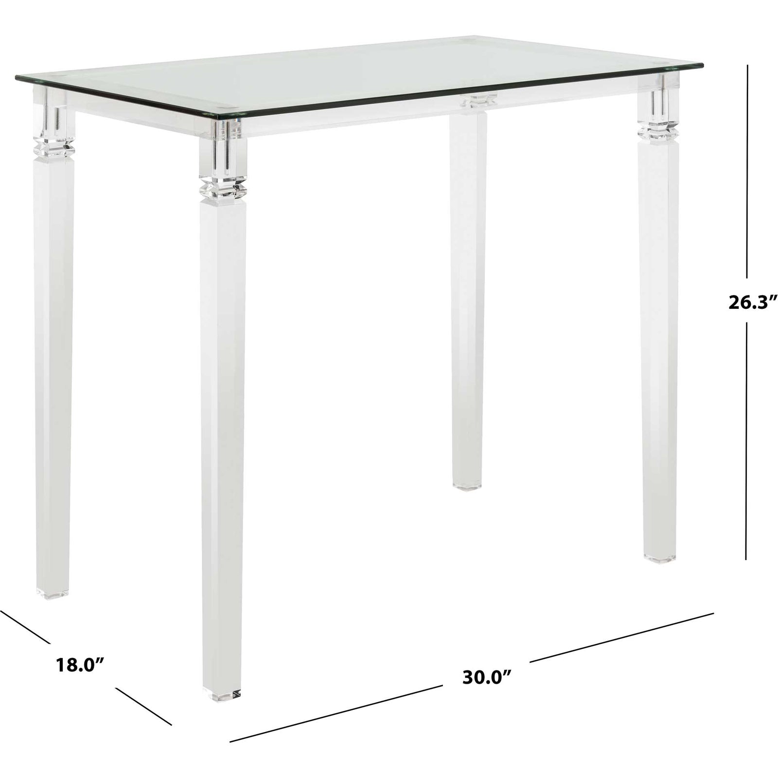 Amish Acrylic Side Table Clear