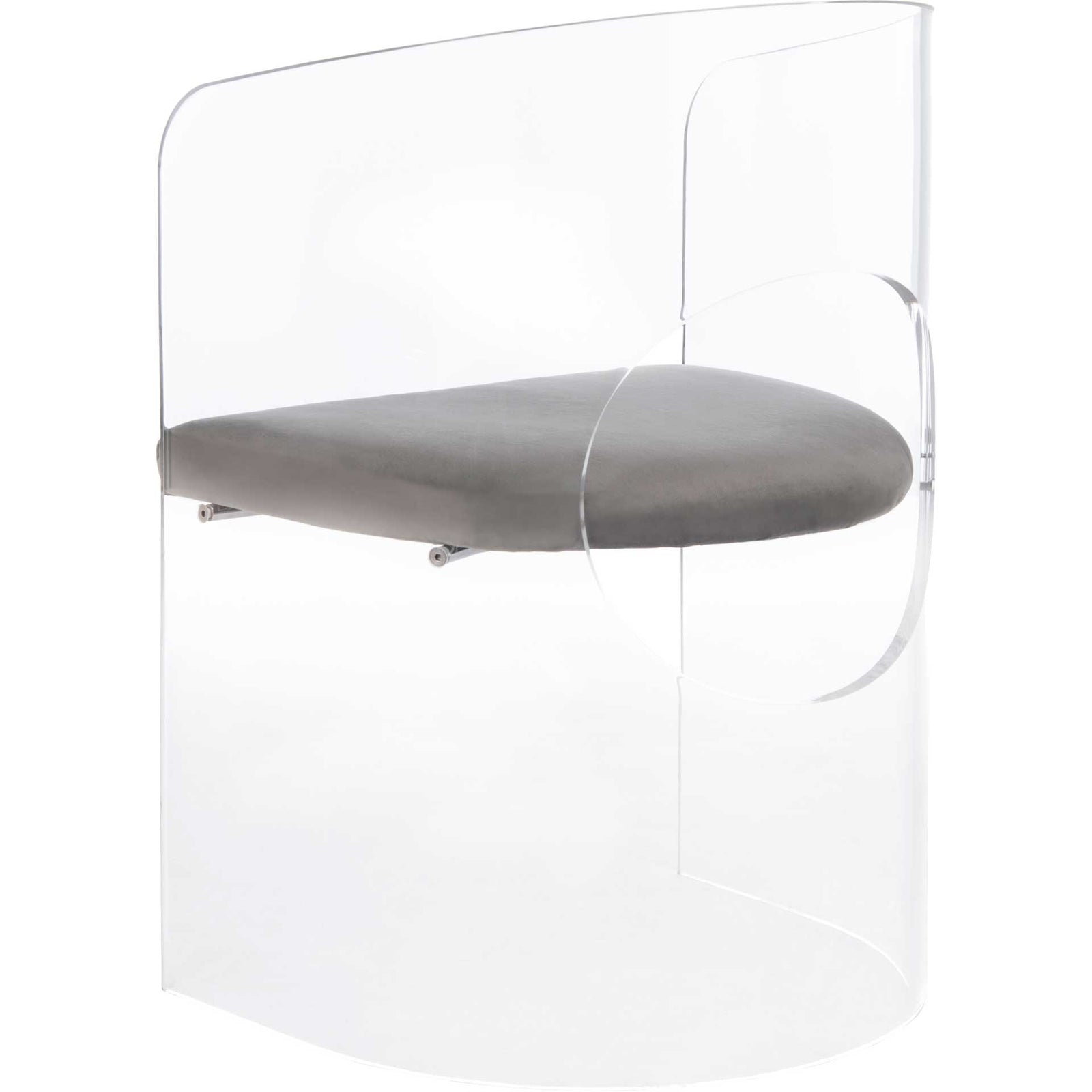 Esther Acrylic Accent Chair Clear/Gray