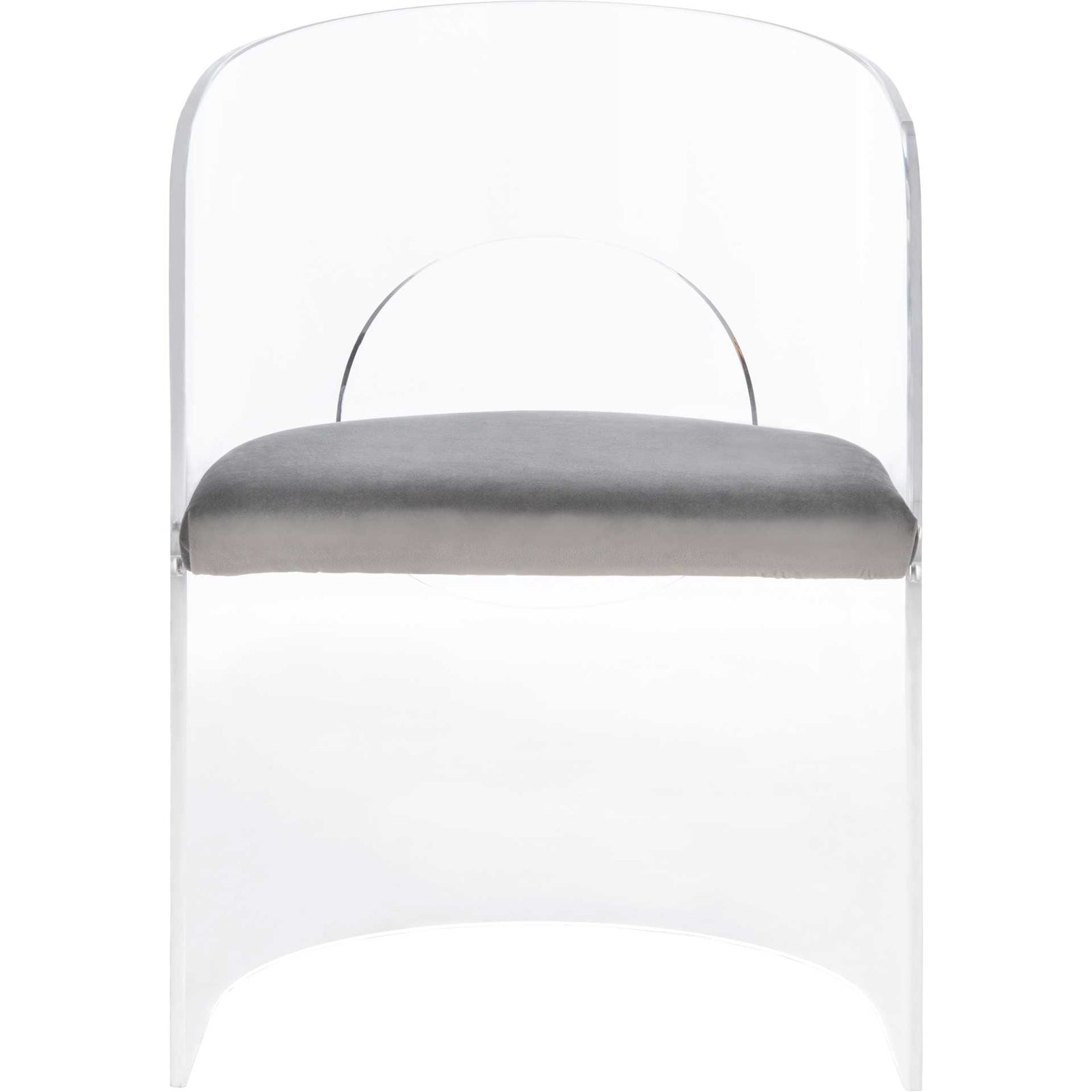 Esther Acrylic Accent Chair Clear/Gray