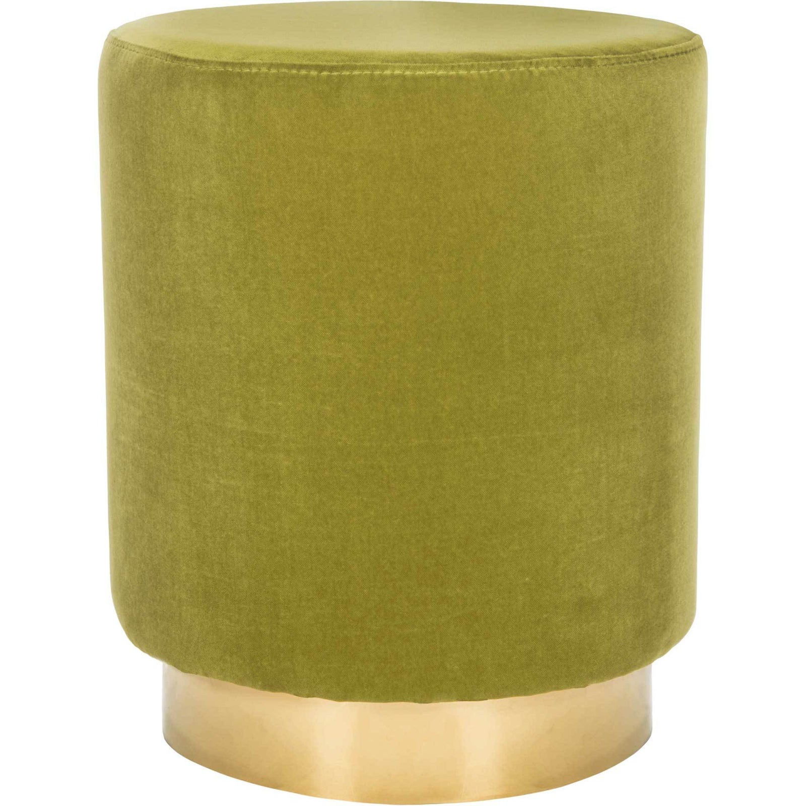 Elyse Ottoman Lime/Brass