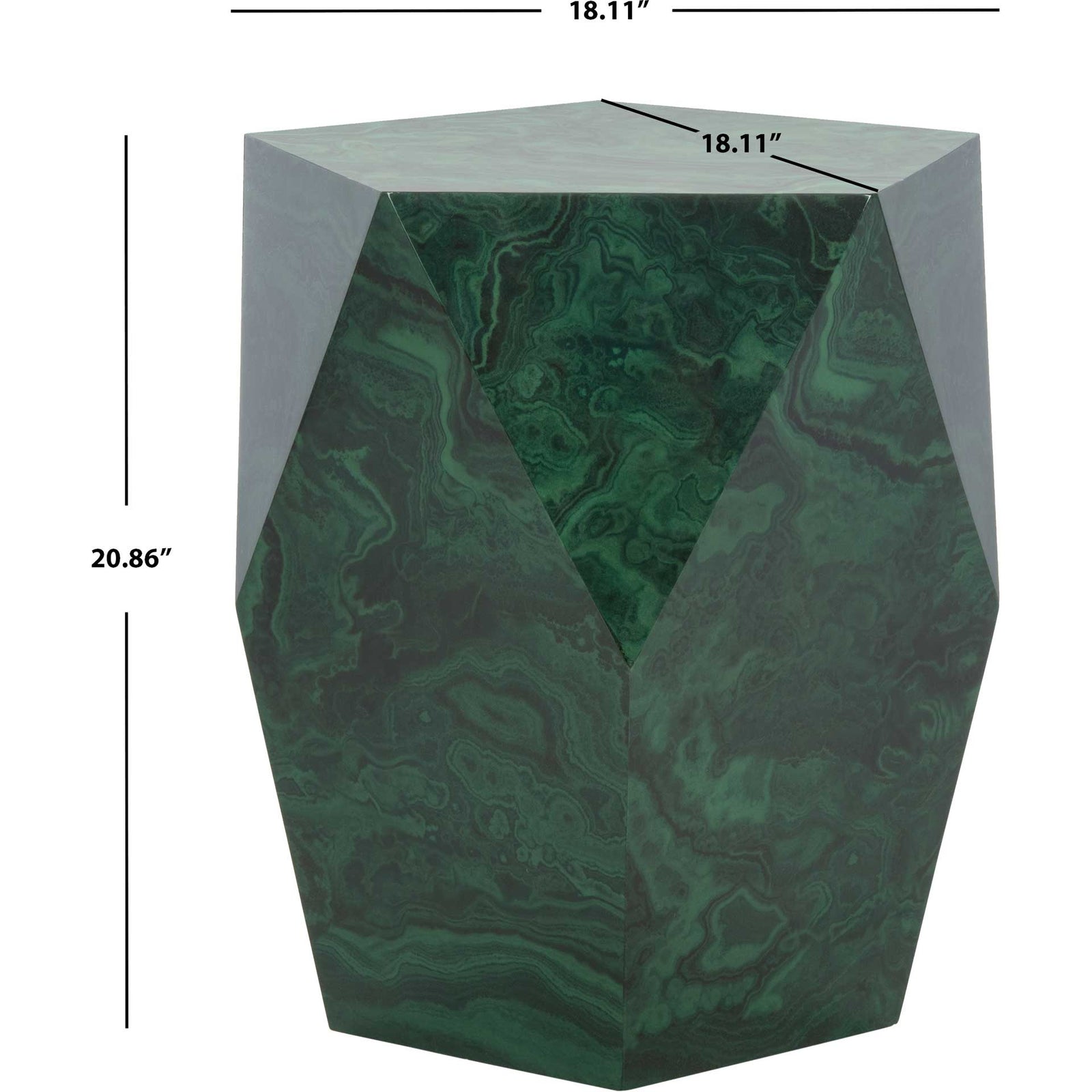 Velora Malachite End Table Jade