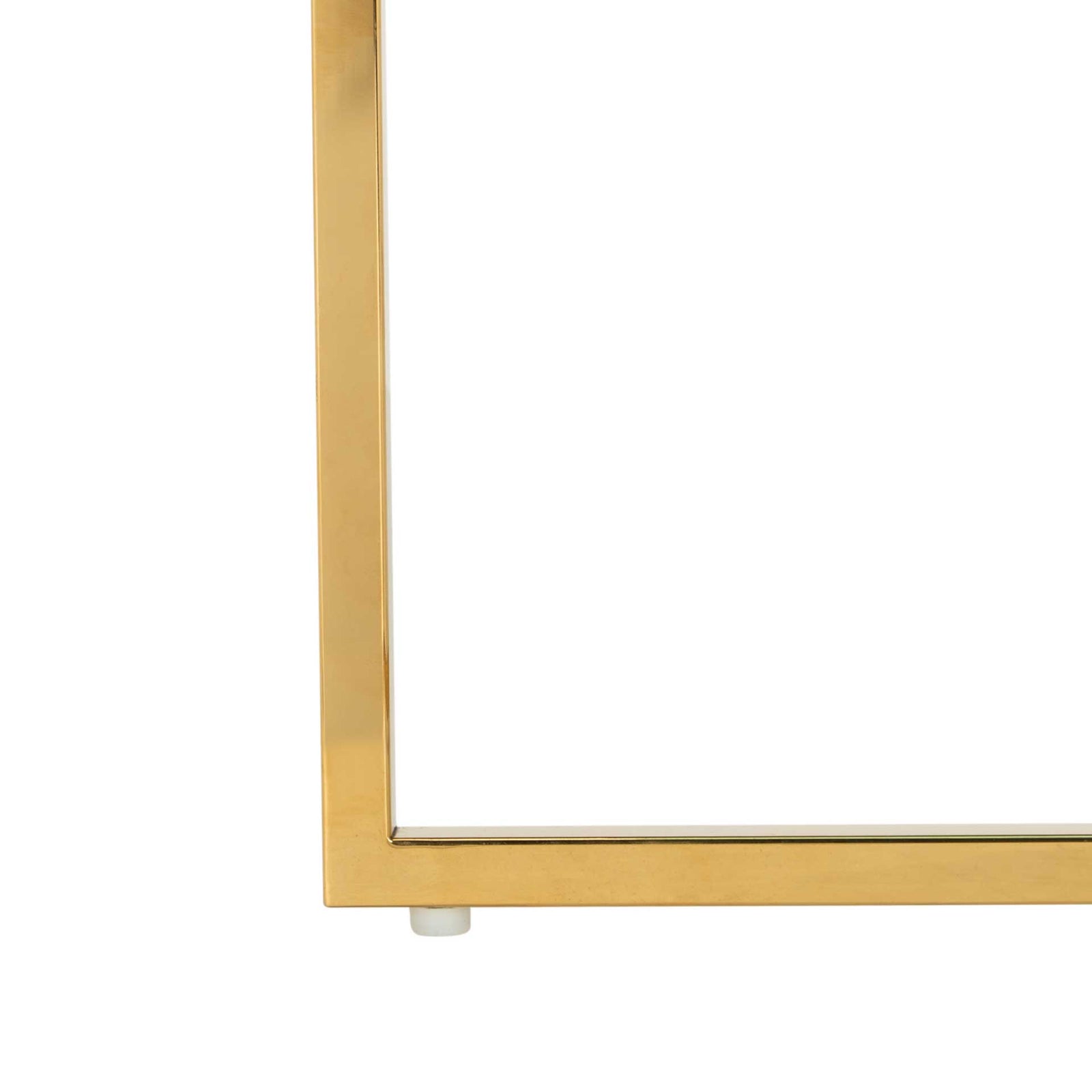 Placido Round Acrylic End Table Sapphire/Gold