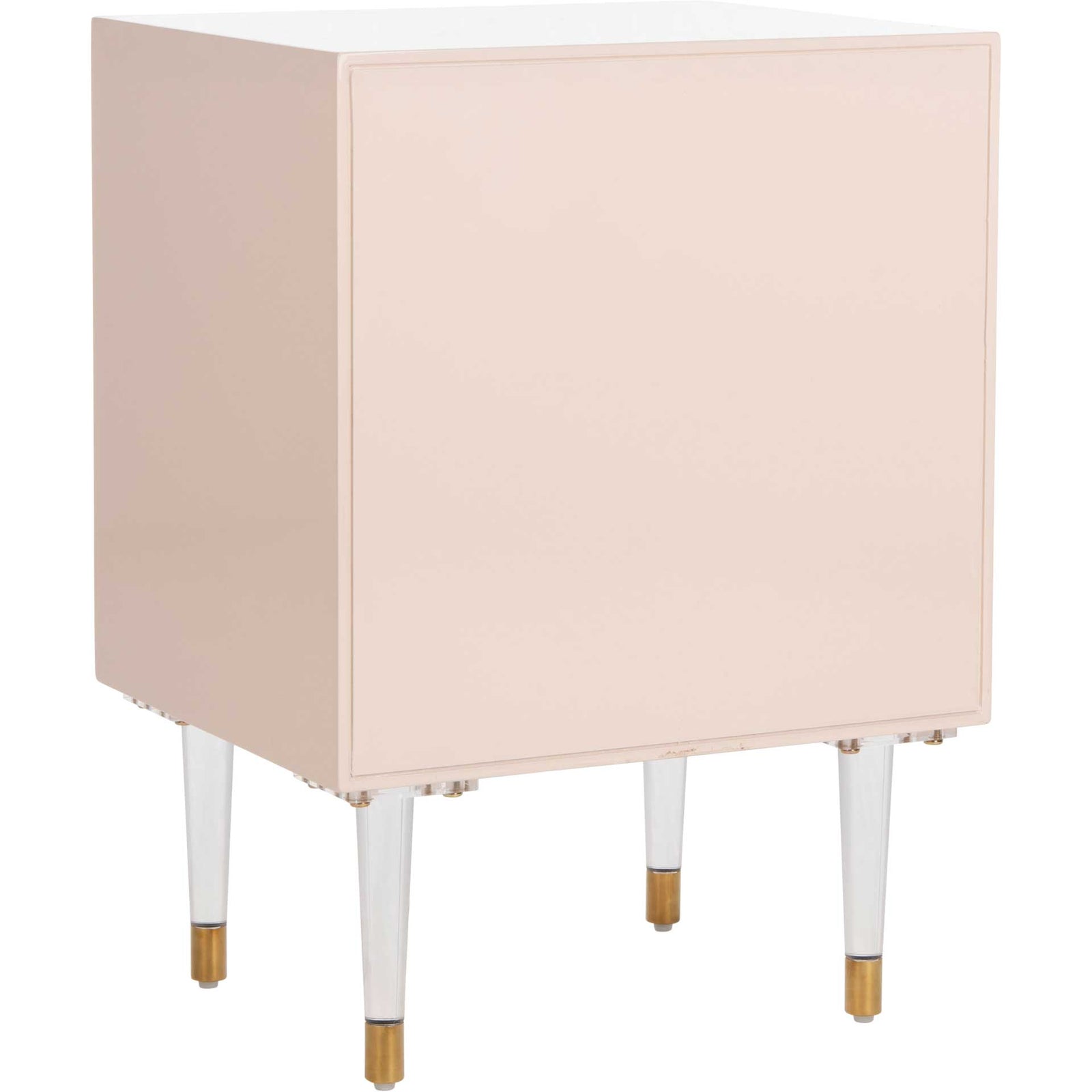 Hannity 2 Drawer Nightstand Light Pink/Gold