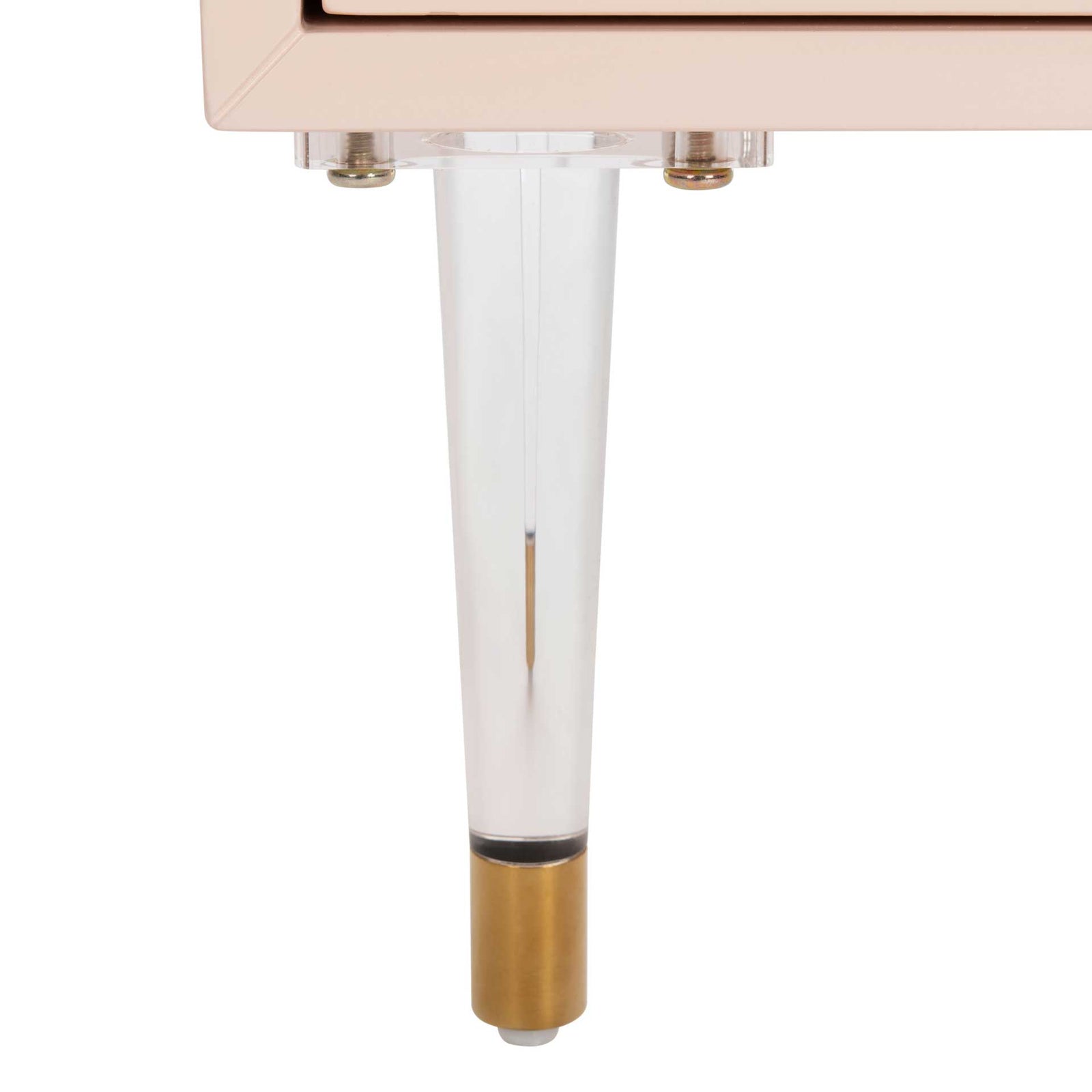 Hannity 2 Drawer Nightstand Light Pink/Gold