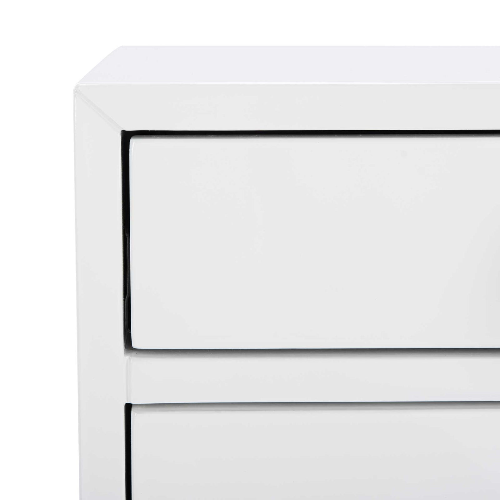 Hannity 2 Drawer Nightstand White/Gold