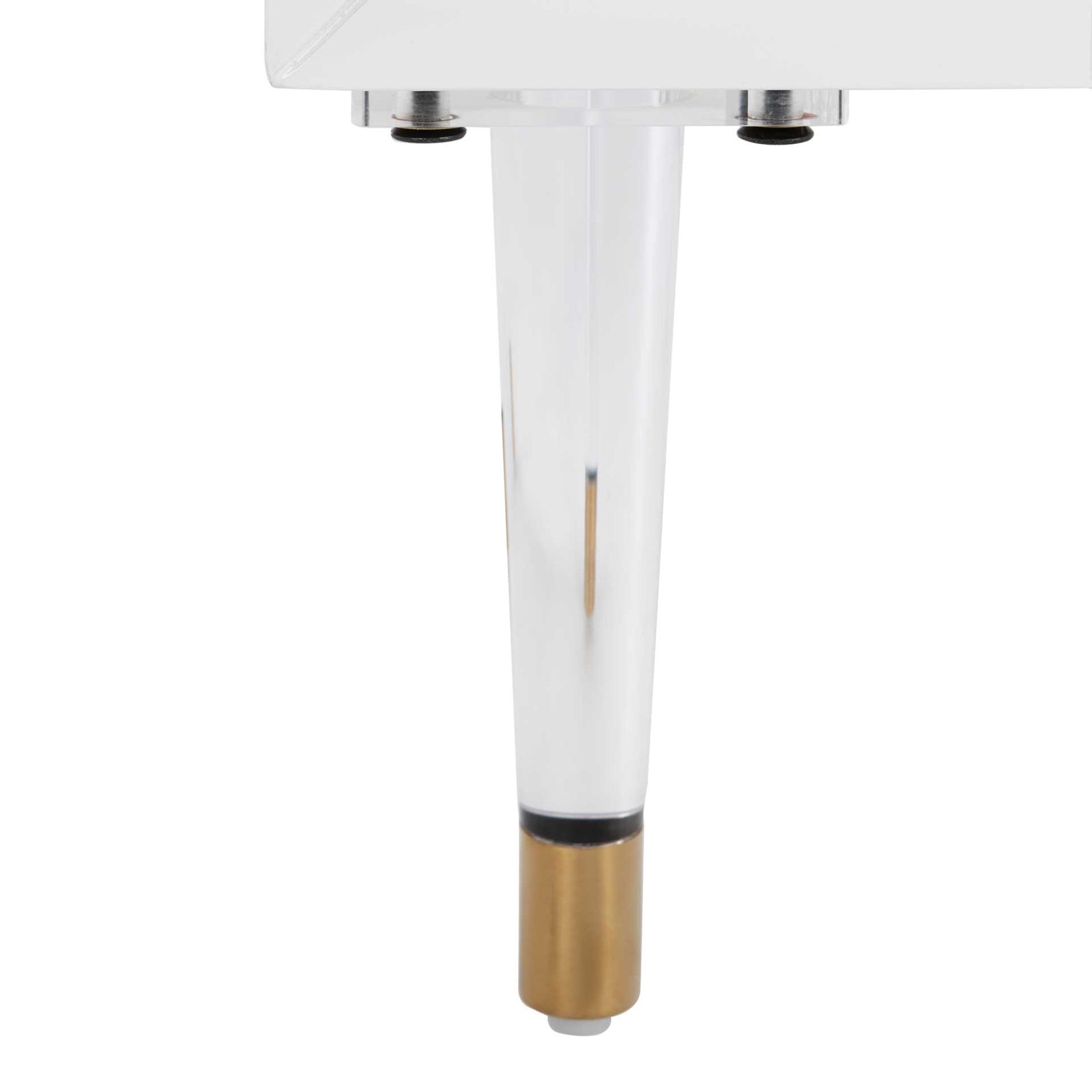 Hannity 2 Drawer Nightstand White/Gold