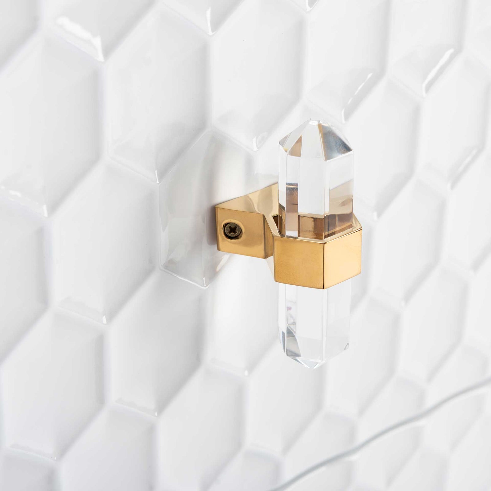 Nevaeh 2 Drawer Side Table White/Gold