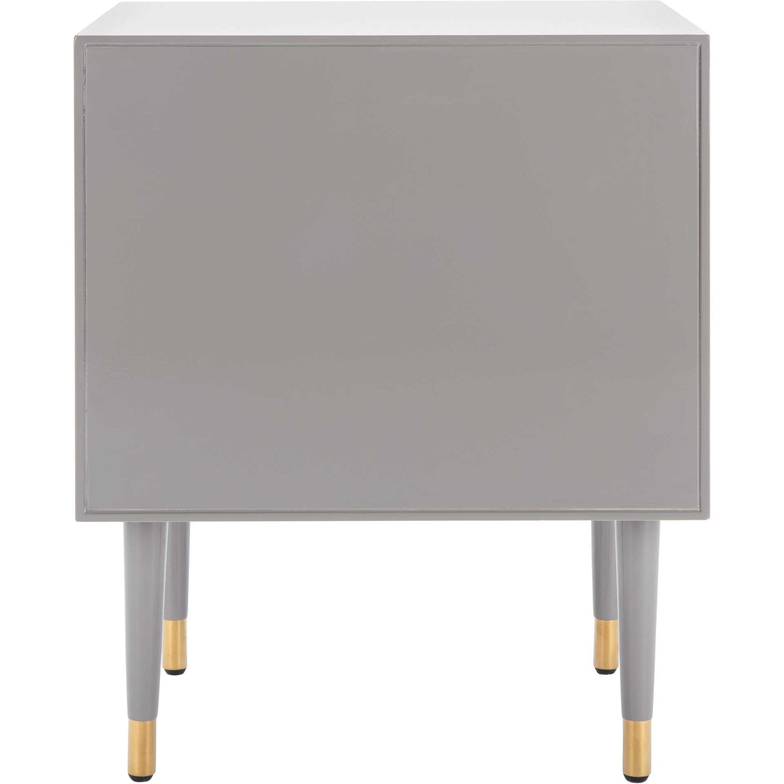 Nevaeh 2 Drawer Side Table Gray/Gold