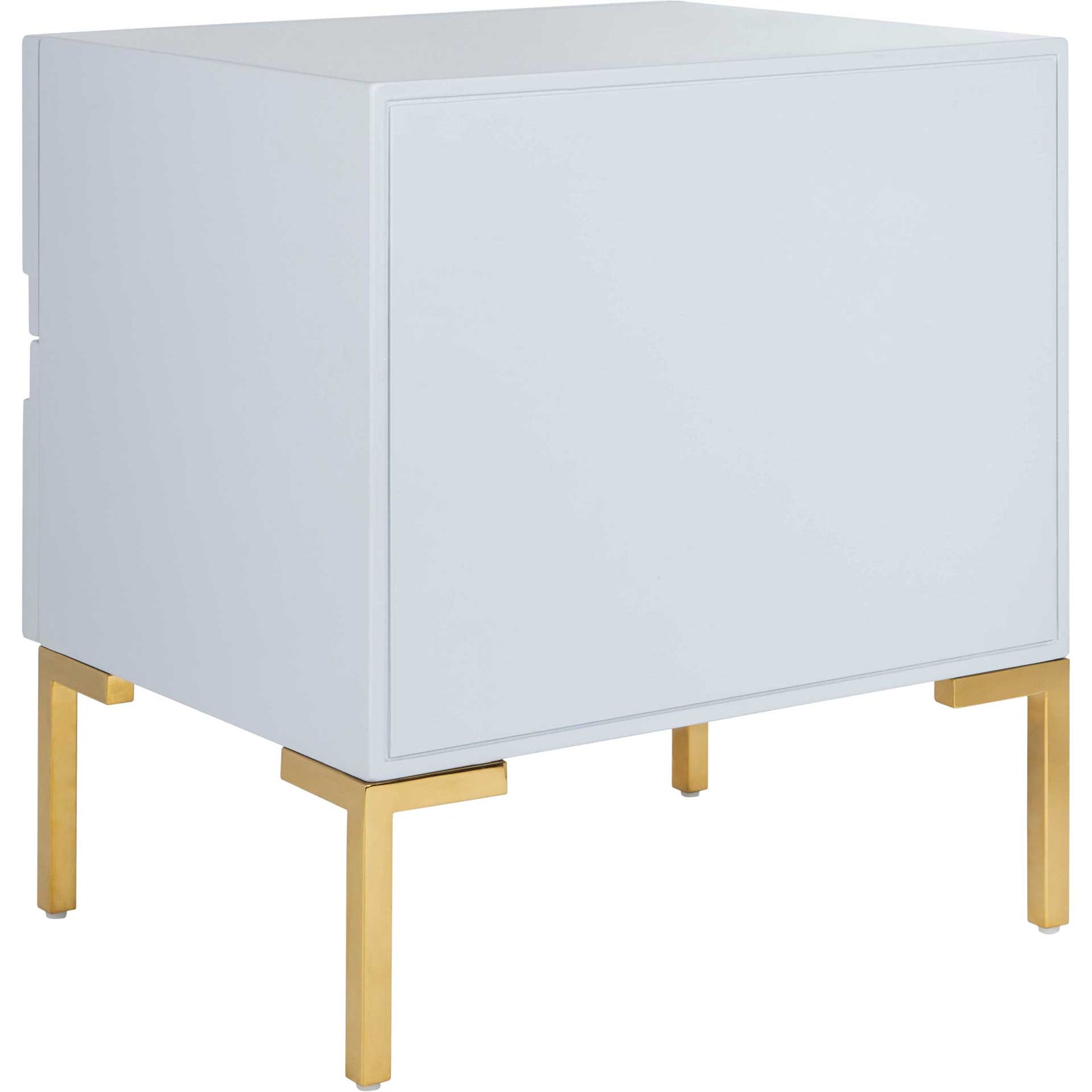 Alana Zigzag Side Table Gray/Gold