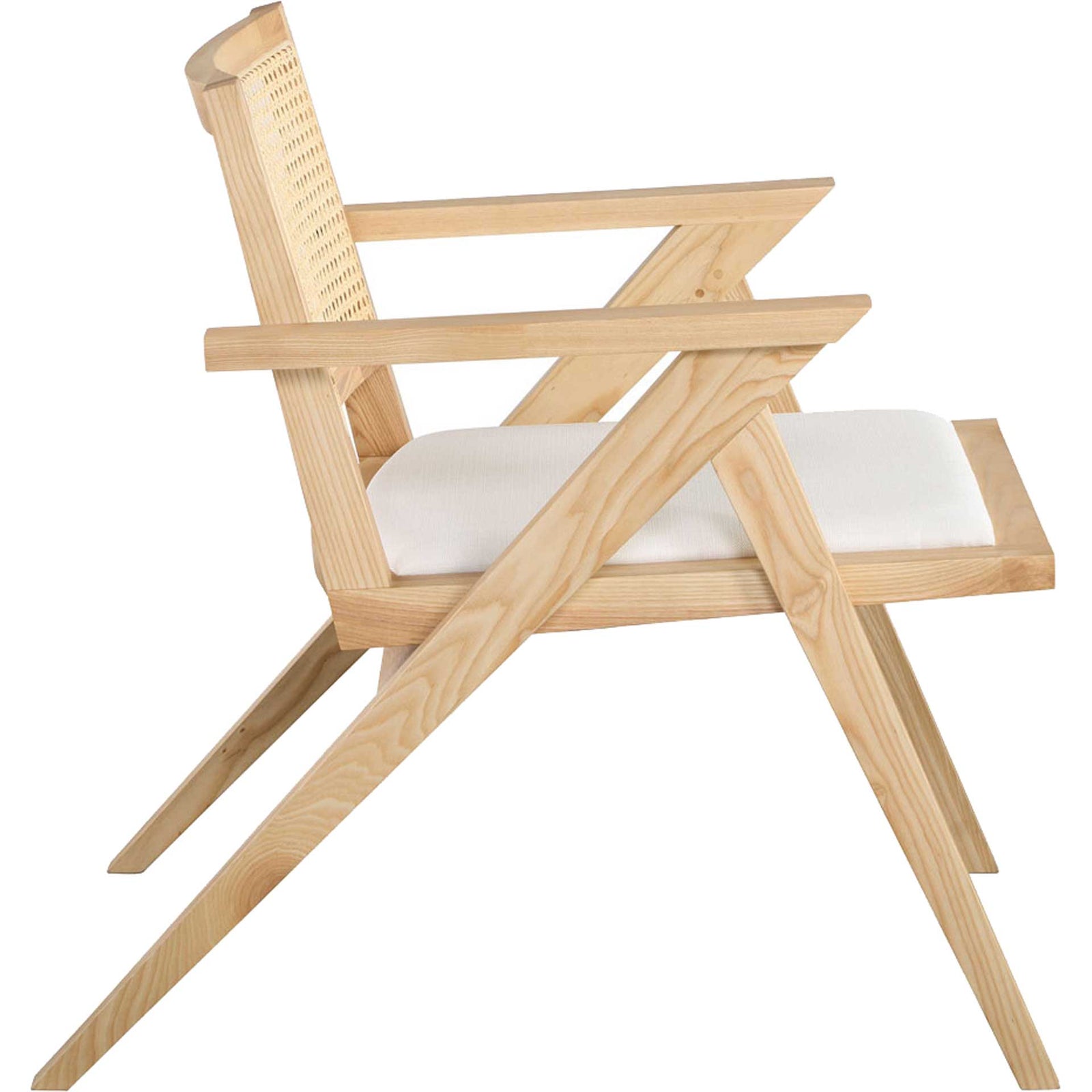 Kral Rattan Accent Chair Natural/White