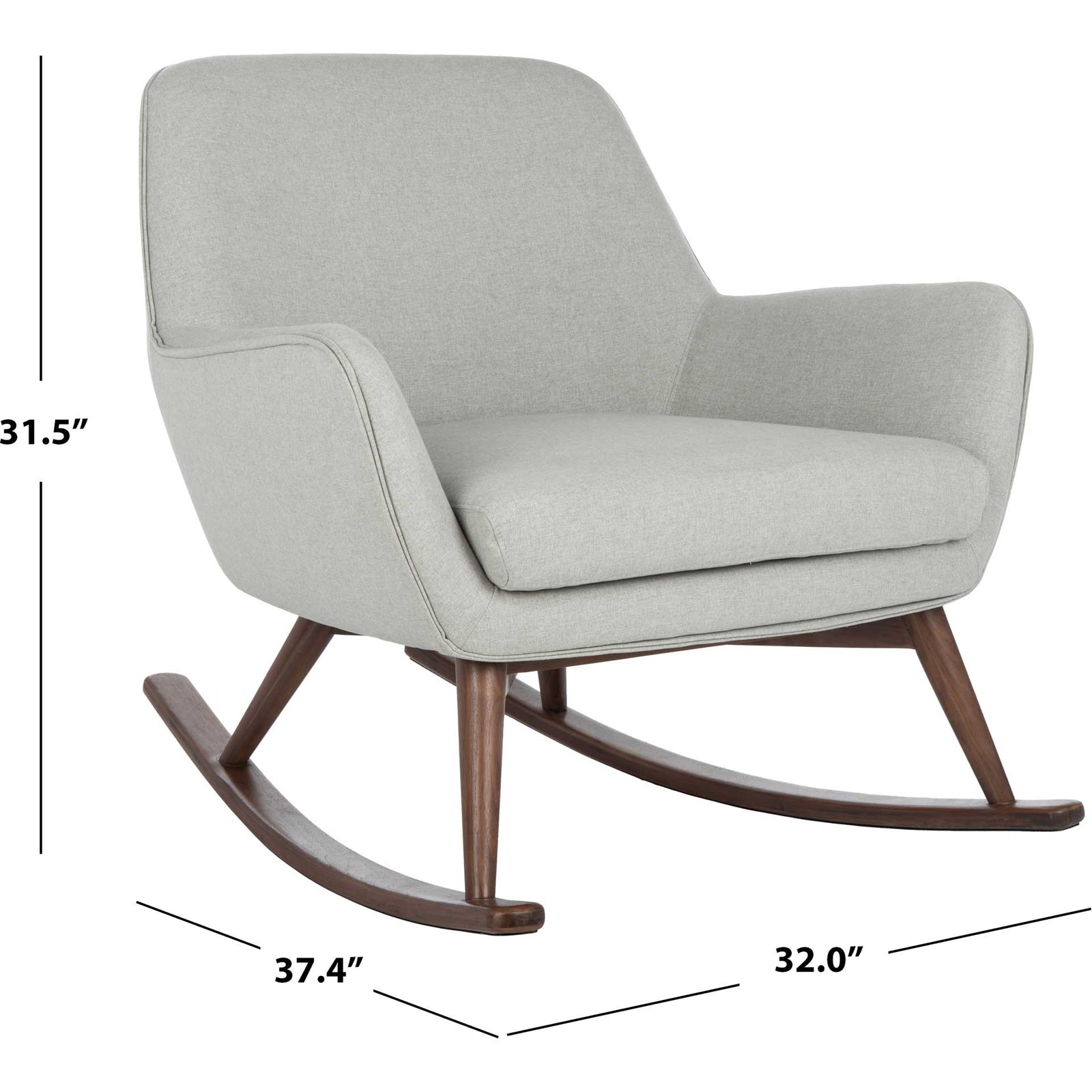 Marquis Mid-Century Rocking Chair Light Gray