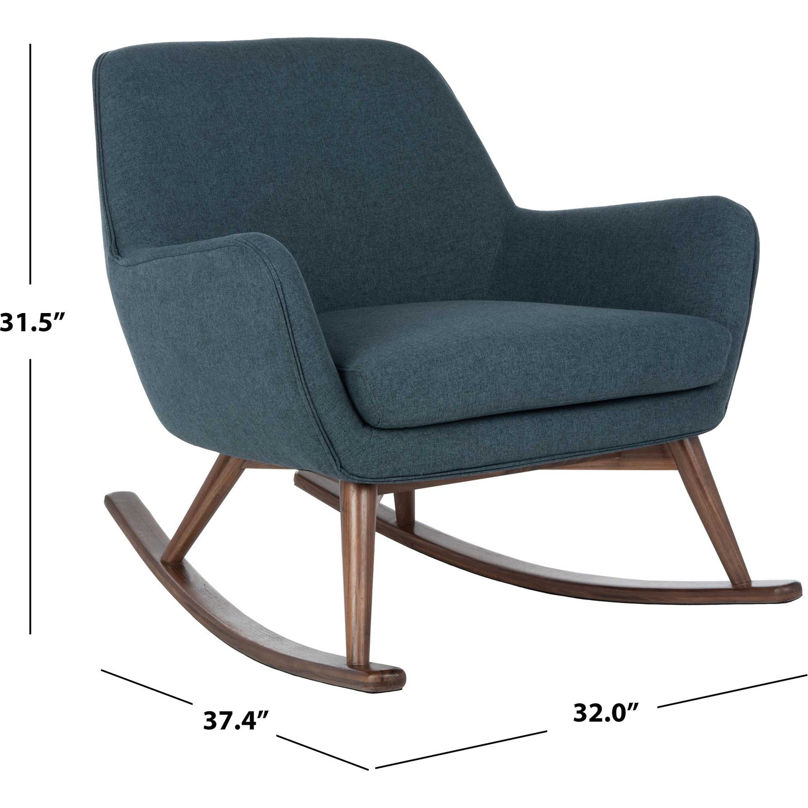 Marquis Mid-Century Rocking Chair Blue