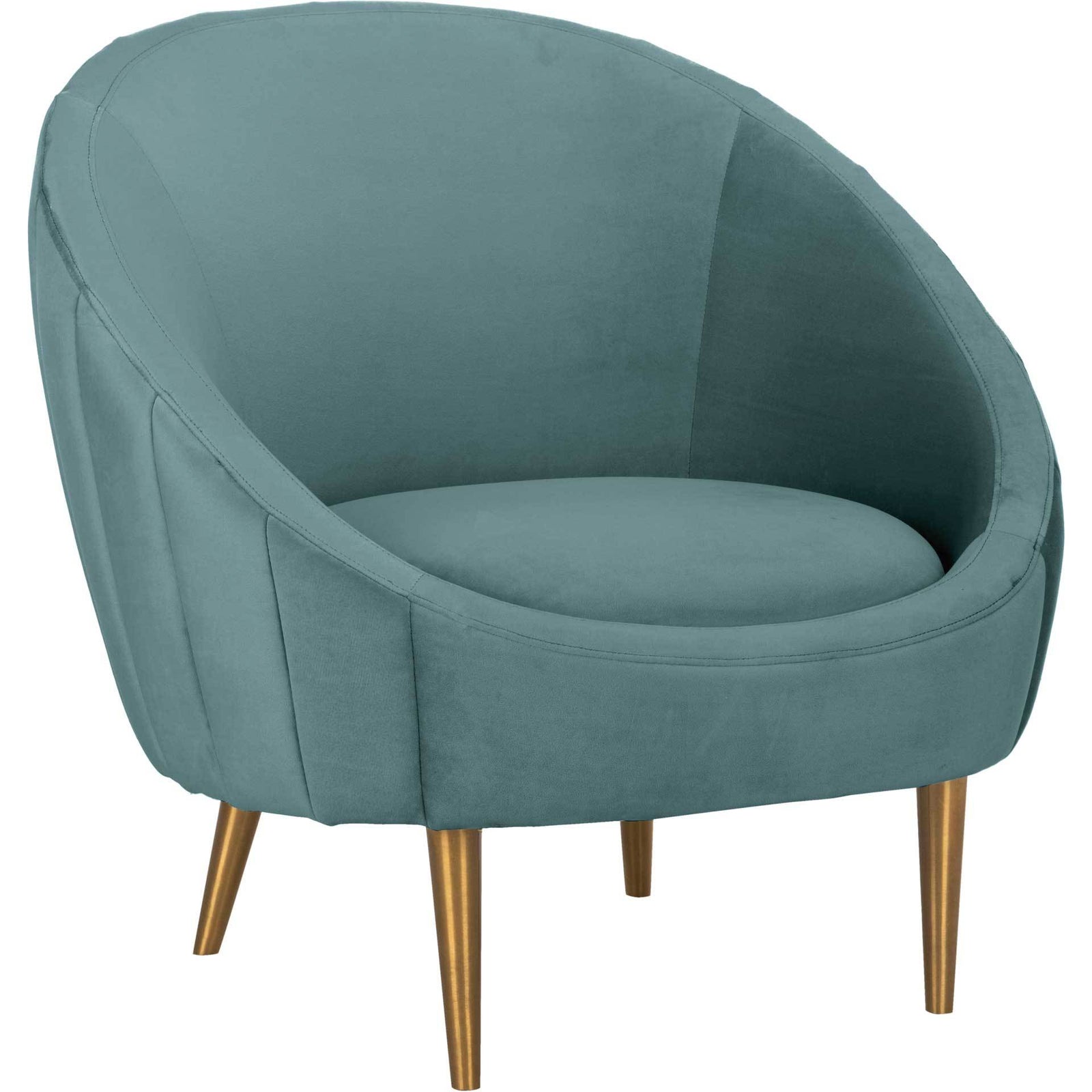 Raymond Channel Tufted Tub Chair Seafoam/Gold