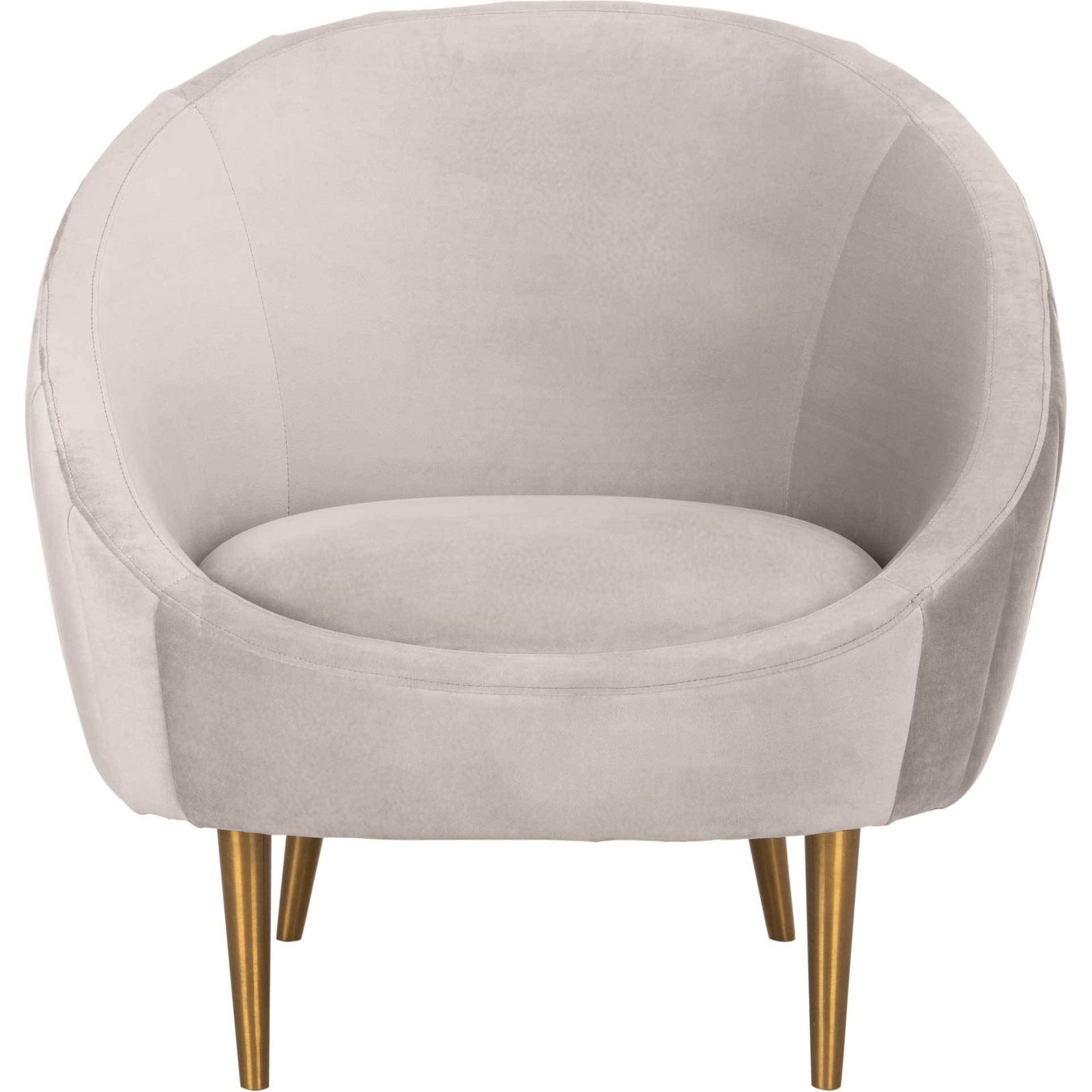 Raymond Channel Tufted Tub Chair Pale Taupe/Gold