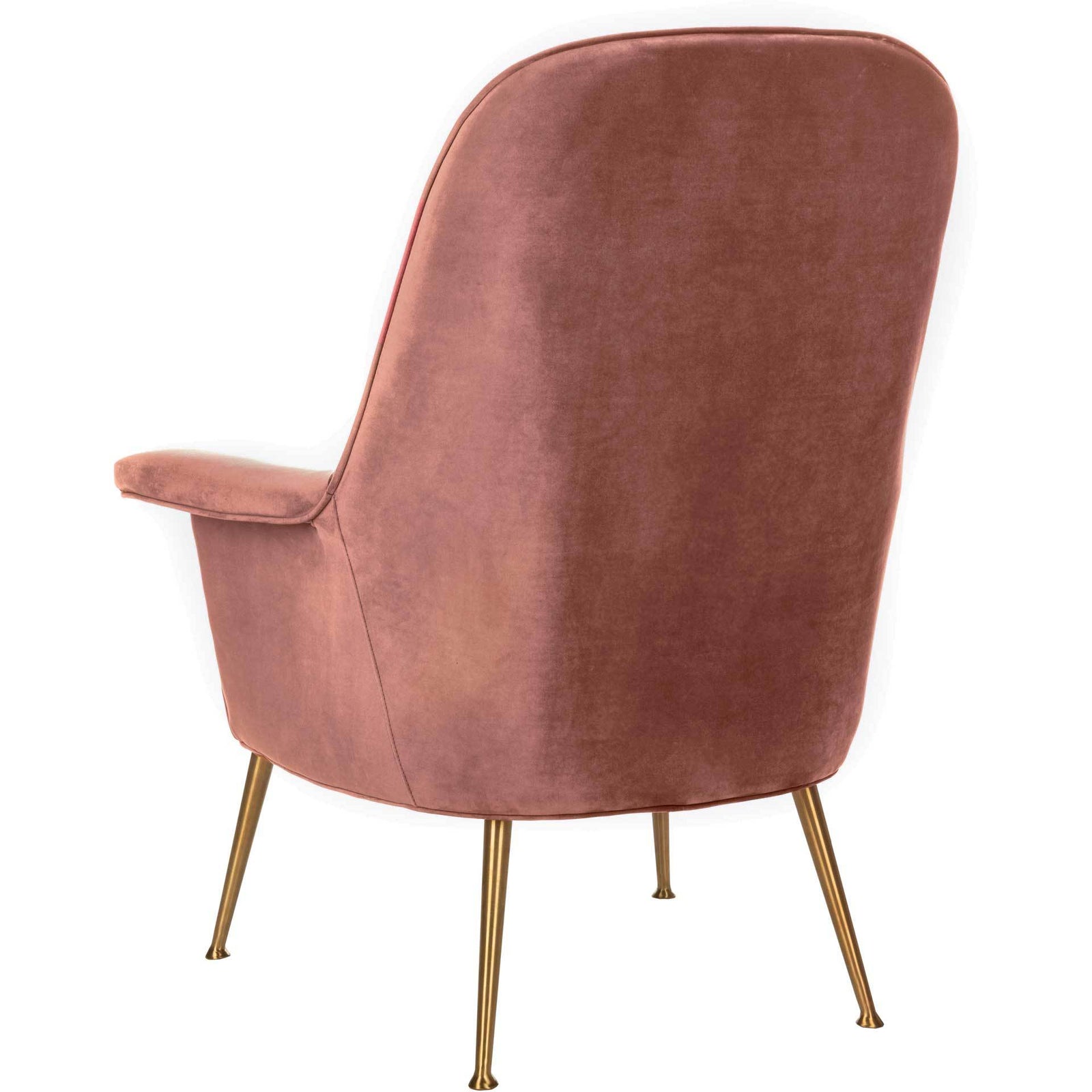 Aidan Velvet Arm Chair Dusty Rose/Gold