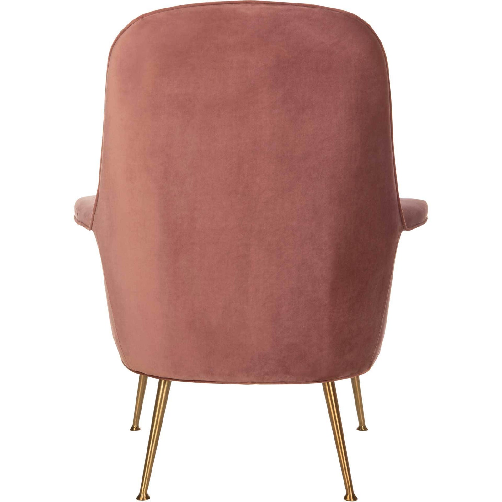 Aidan Velvet Arm Chair Dusty Rose/Gold