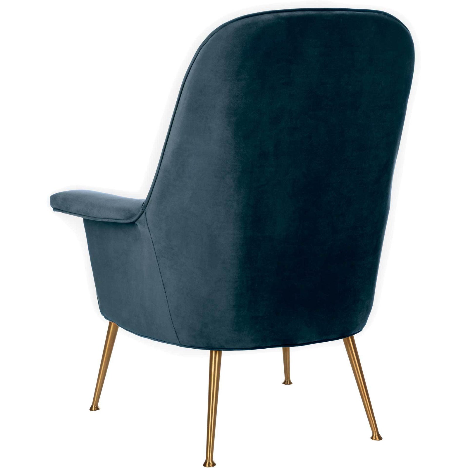 Aidan Velvet Arm Chair Navy/Gold