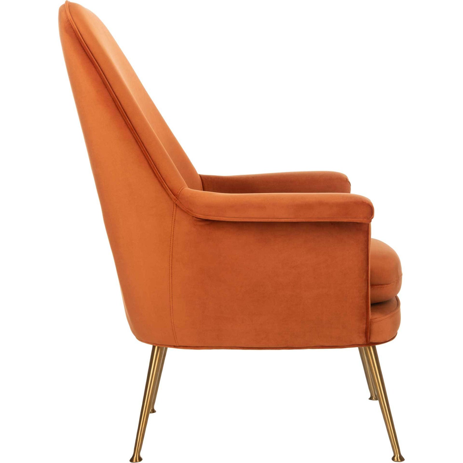 Aidan Velvet Arm Chair Sienna/Gold