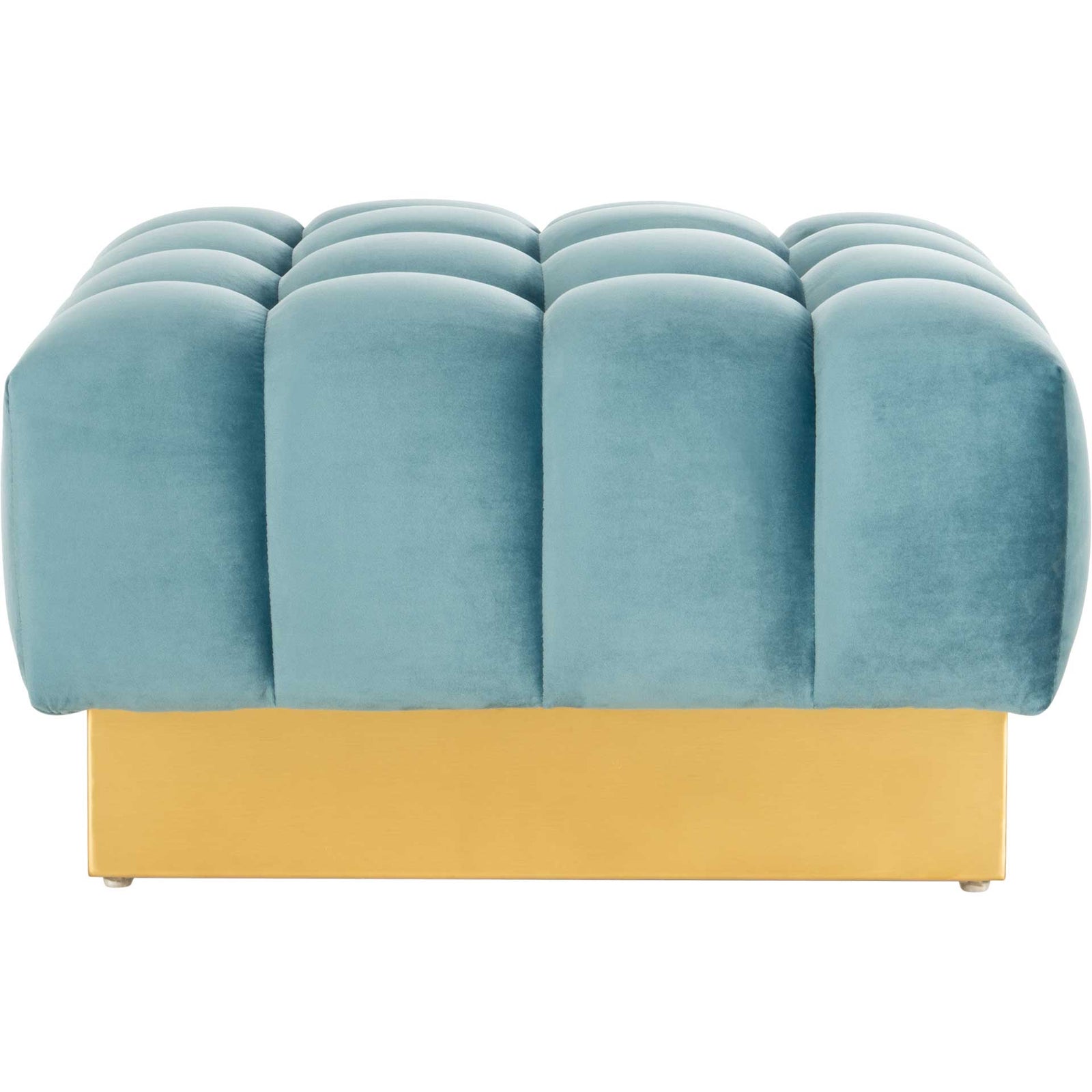 Himi Square Tufted Ottoman Aegean Blue