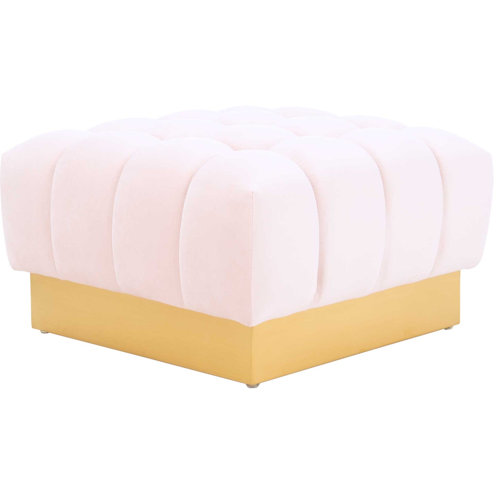 Himi Square Tufted Ottoman Light Pink