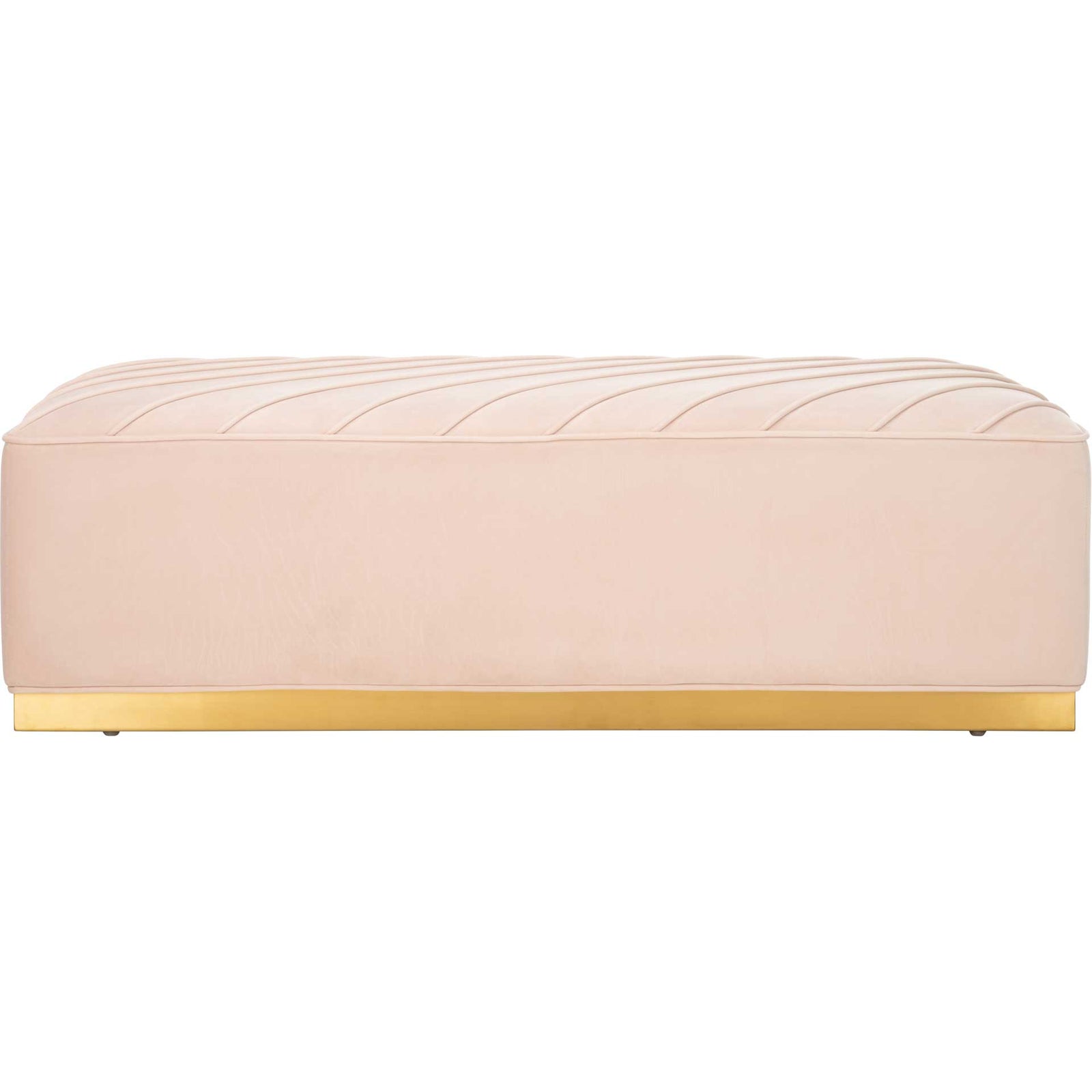 Lilith Diagonal Tufted Ottoman Light Pink