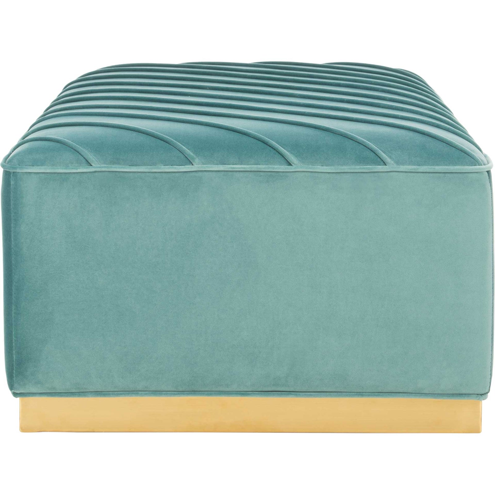Lilith Diagonal Tufted Ottoman Seafoam