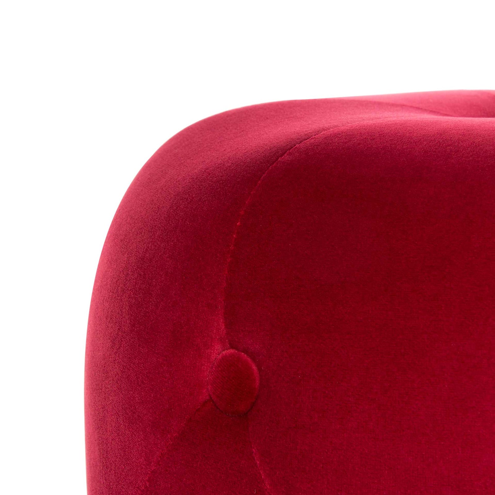 Carine Round Tufted Ottoman Ruby