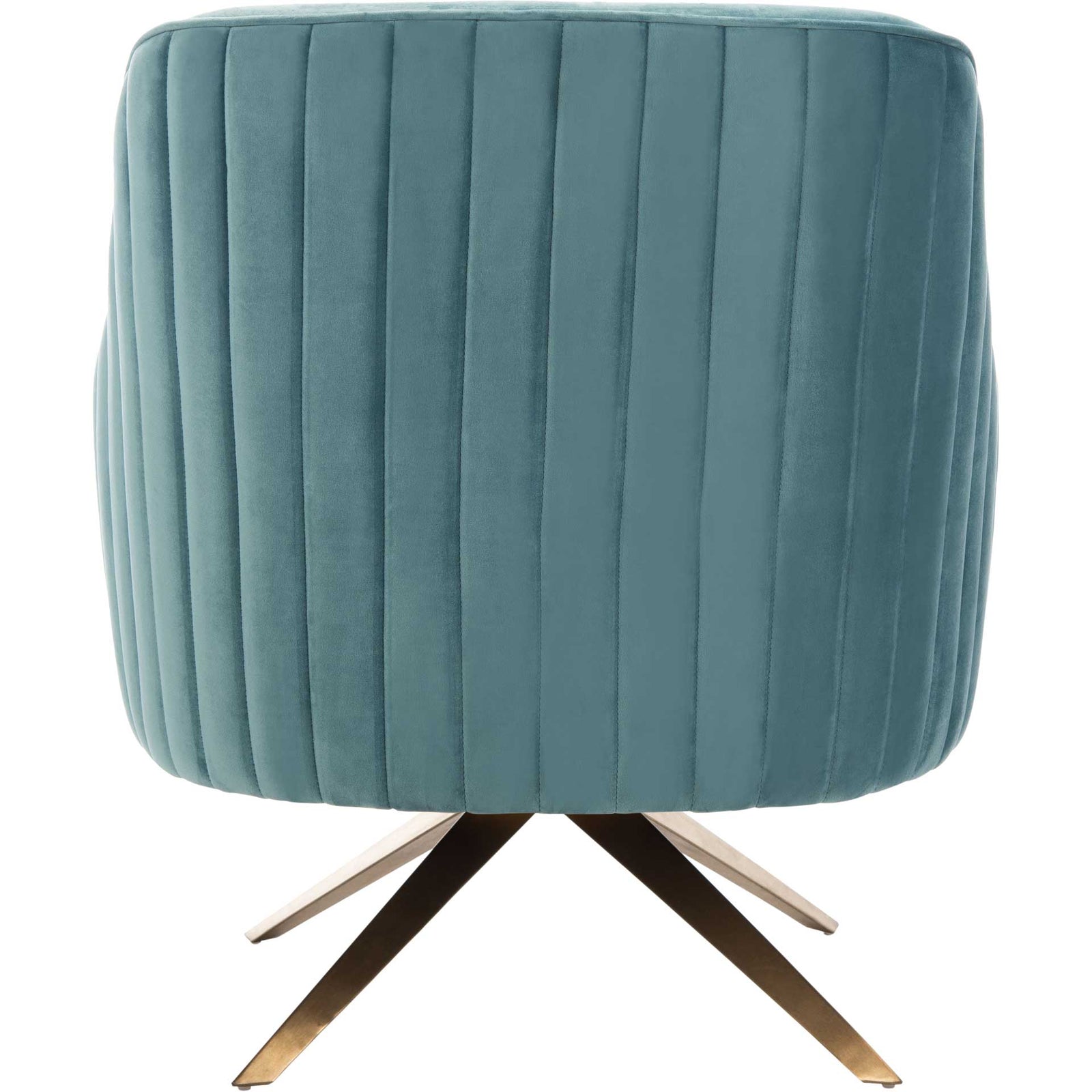 Leif Channeled Velvet Accent Chair Seafoam
