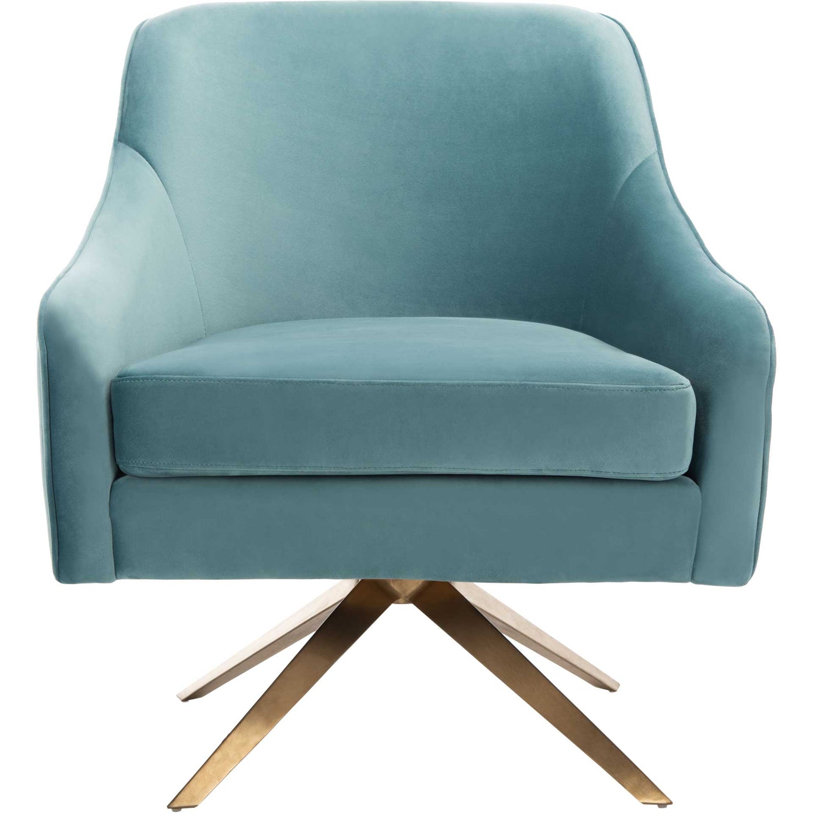 Leif Channeled Velvet Accent Chair Seafoam