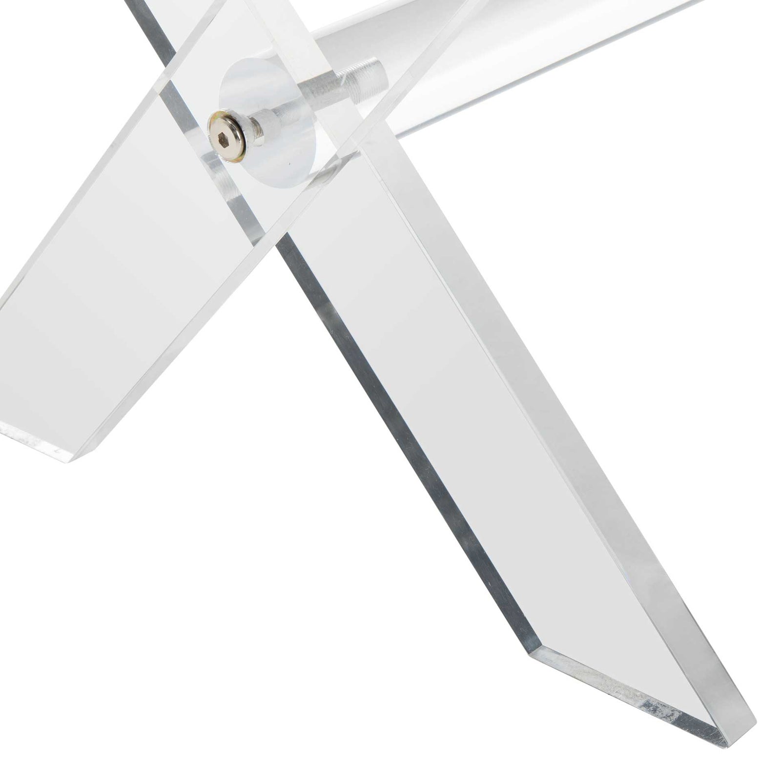 Toby Tufted Acrylic Bench Dark Gray