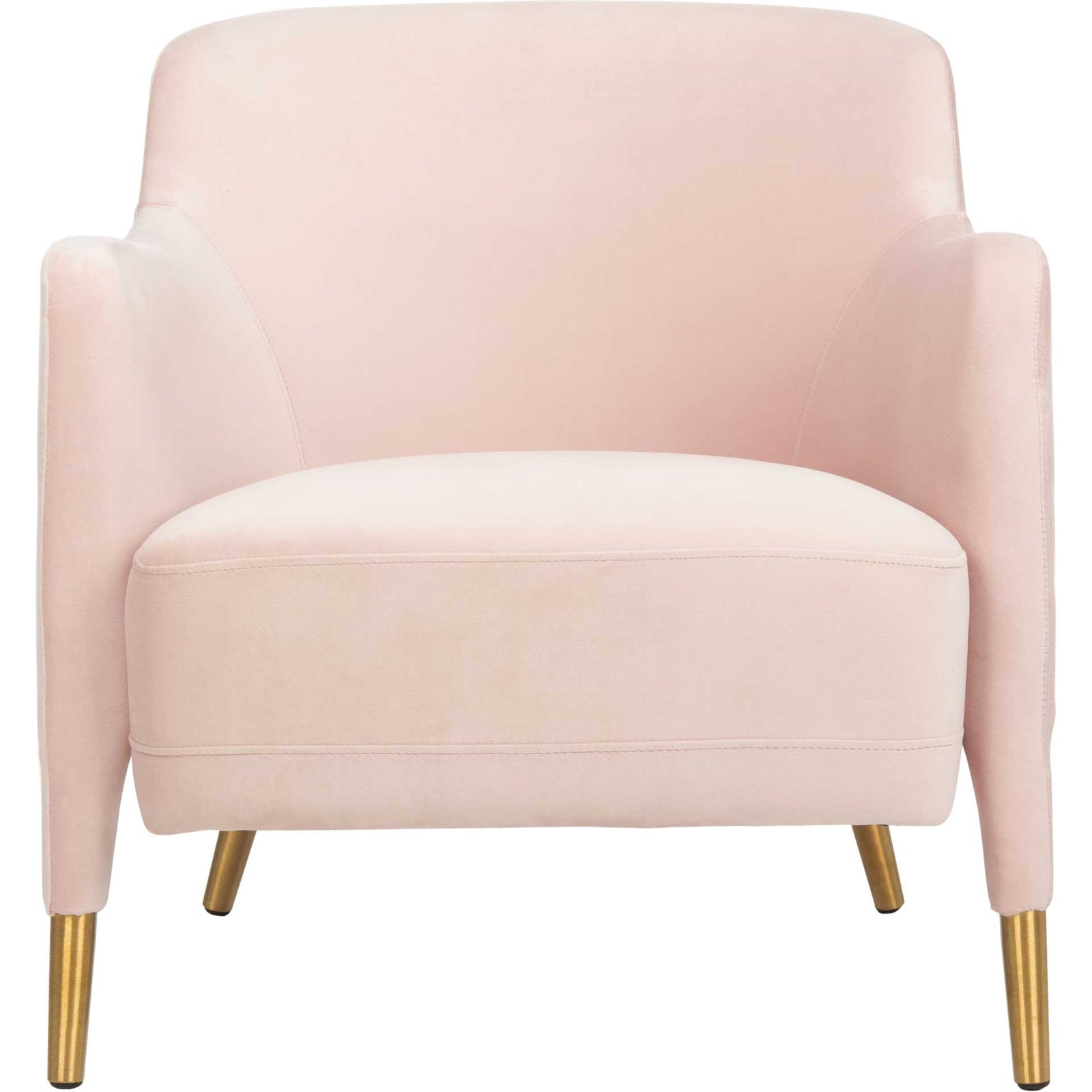 Tobias Velvet Arm Chair Light Pink