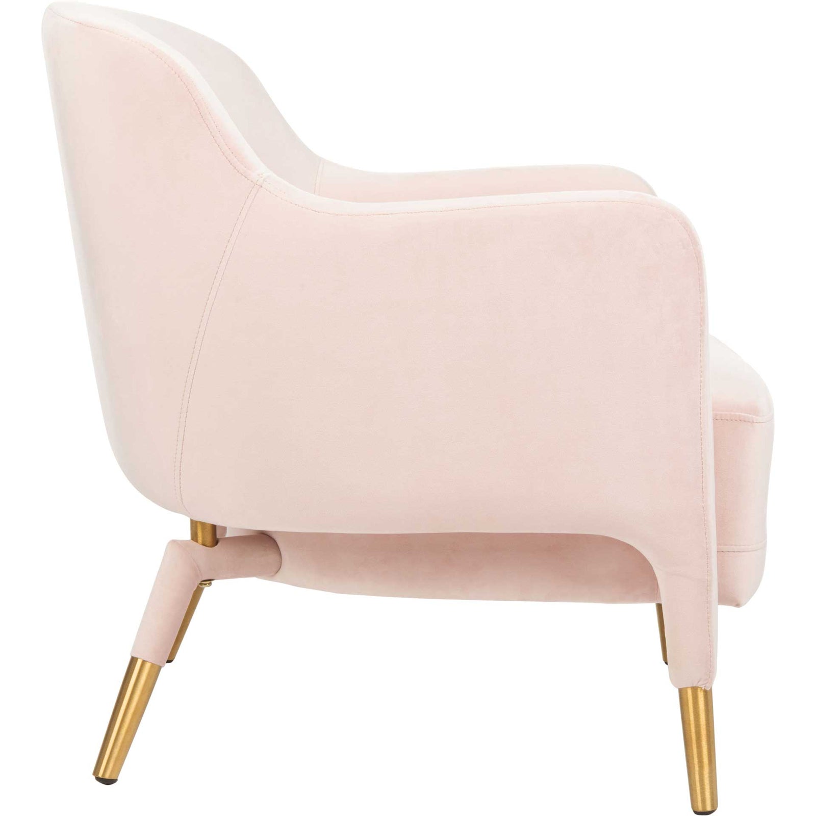 Tobias Velvet Arm Chair Light Pink