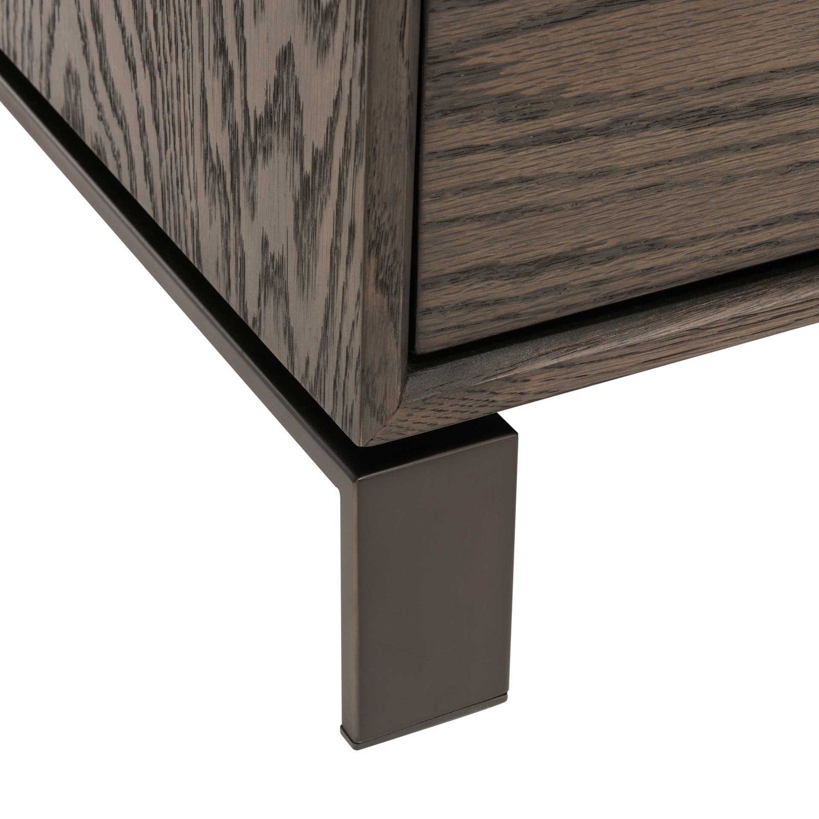 Silas 2 Drawer Wood Nightstand Dark Walnut