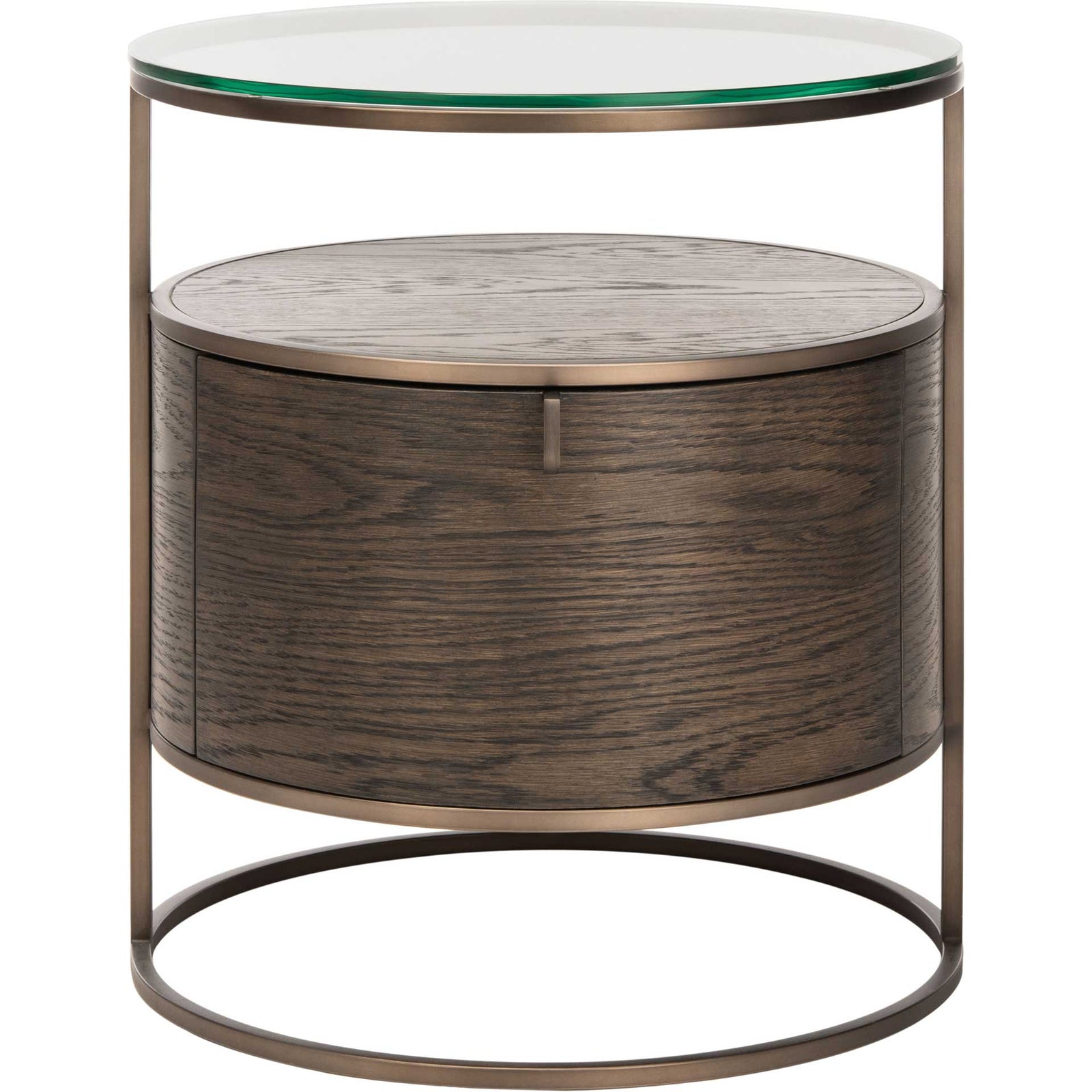 Robin Round 1 Drawer Nightstand Dark Walnut