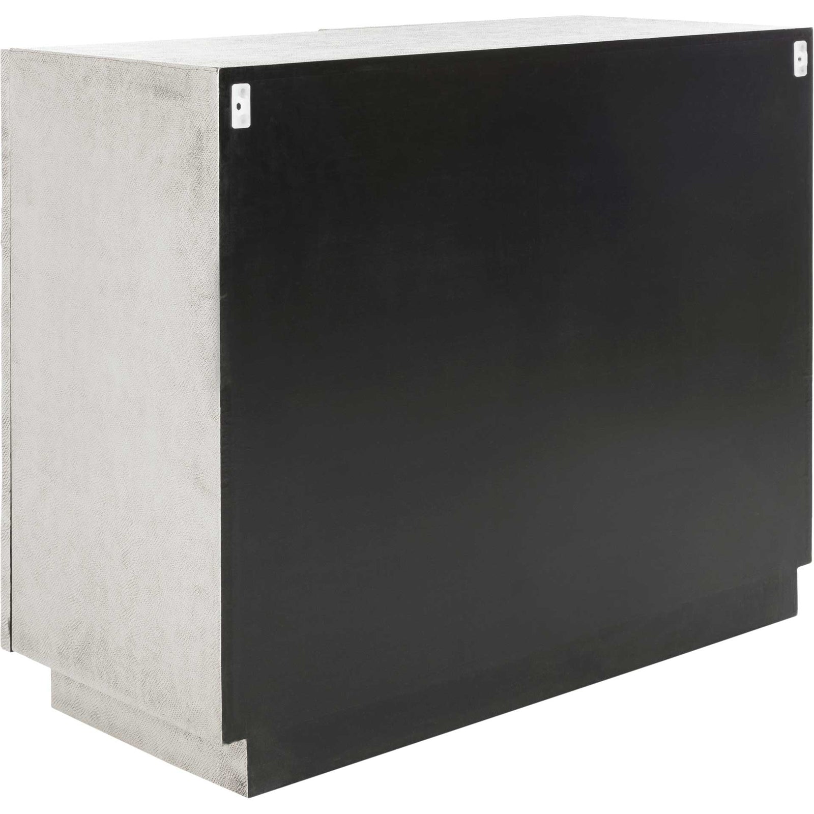 Sylvie Sunburst 2-Door Chest Silver