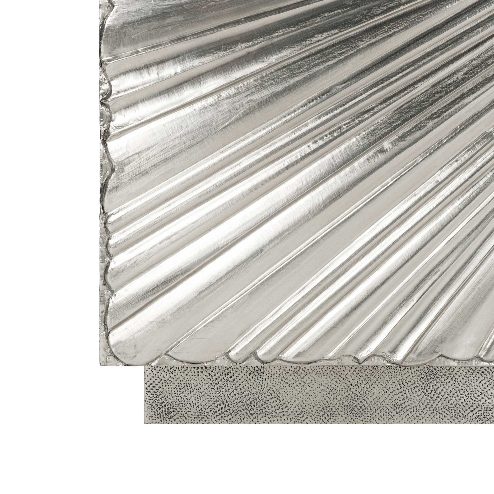 Sylvie Sunburst 2-Door Chest Silver