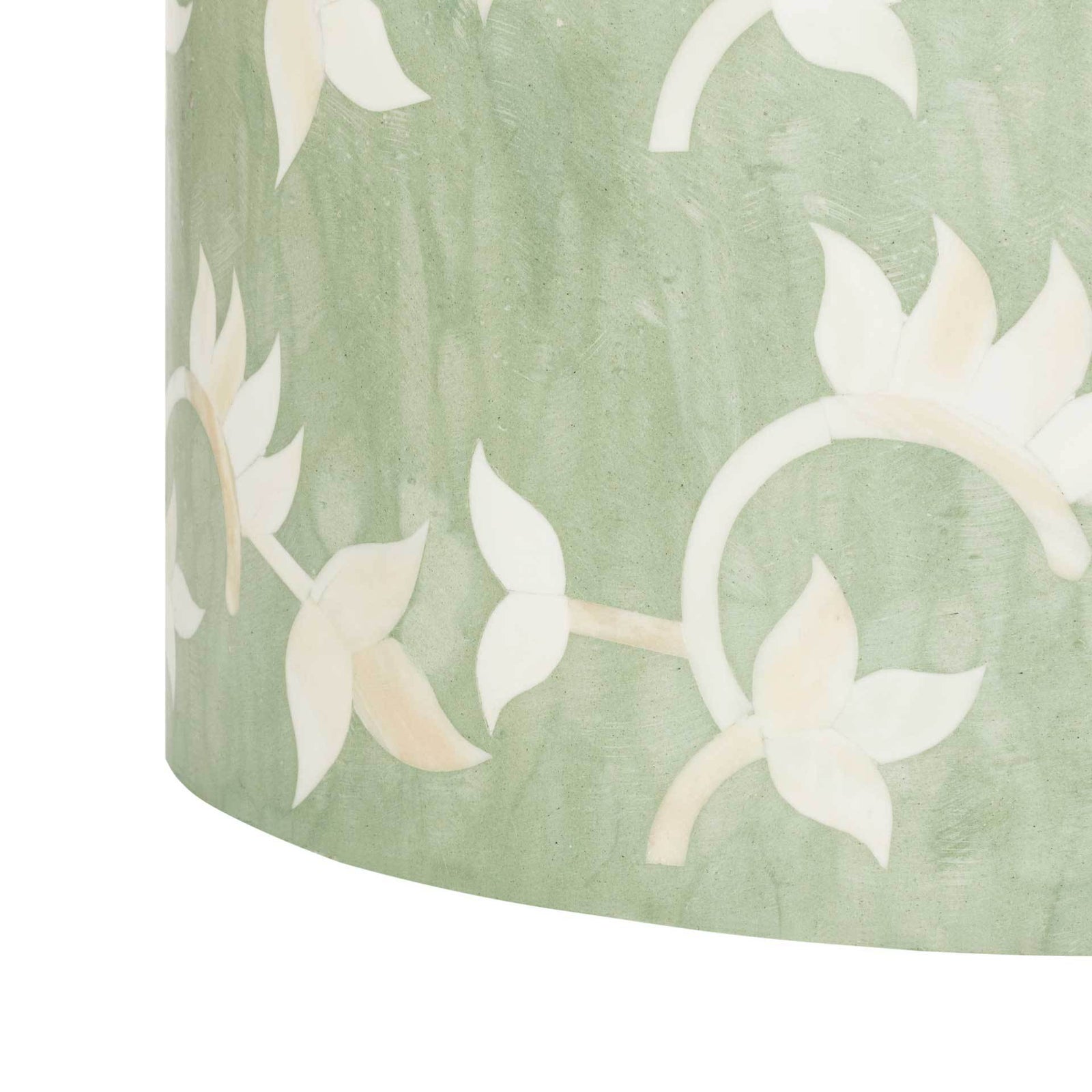 Odin Bone Inlay Stool Light Green