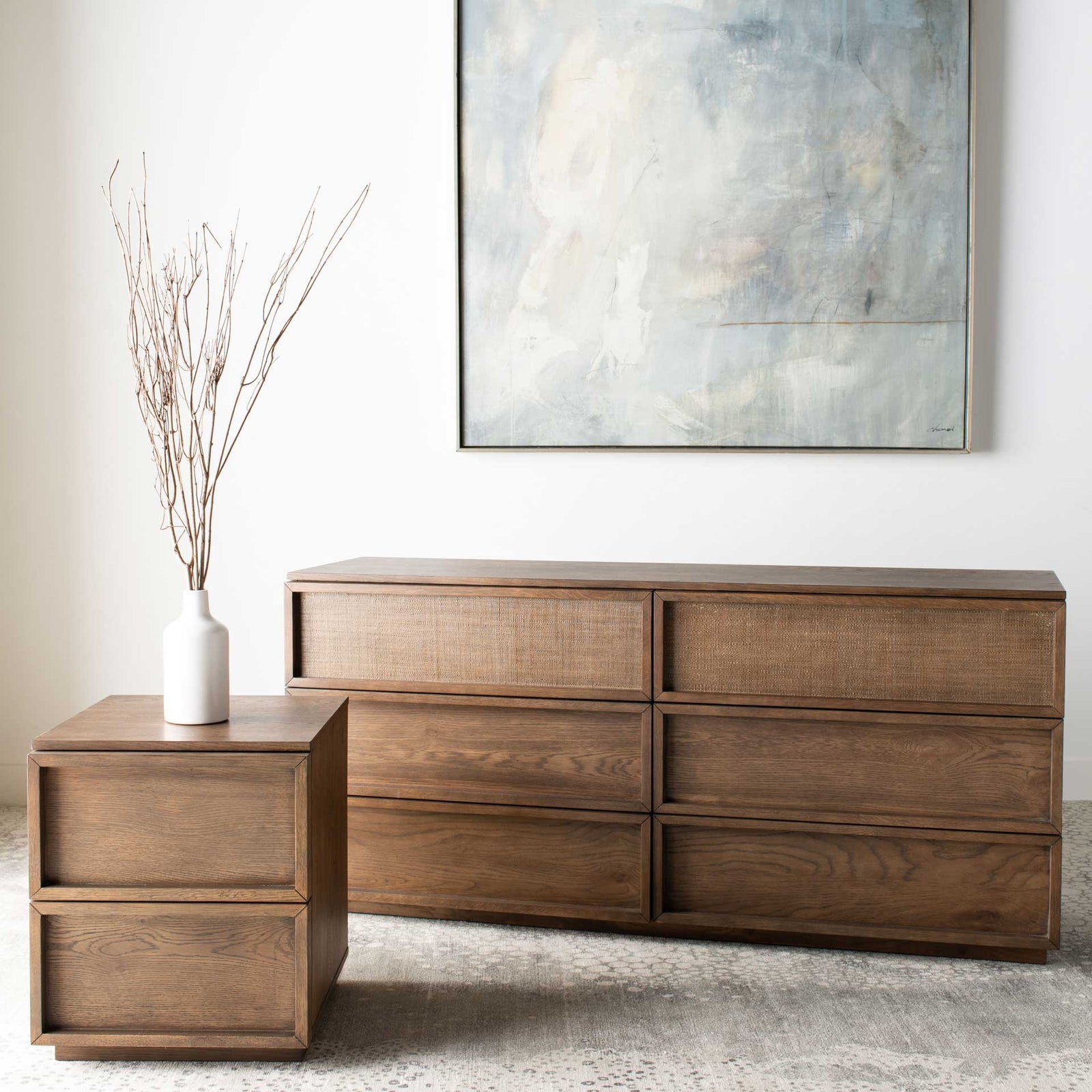 Zendaya 2 Drawer Nightstand Natural