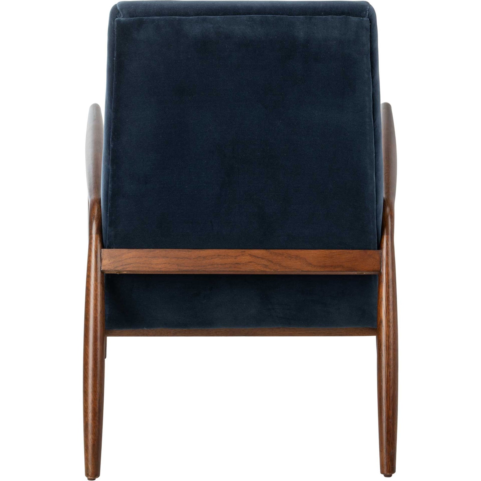 Wilson Channel Arm Chair Navy/Dark Walnut