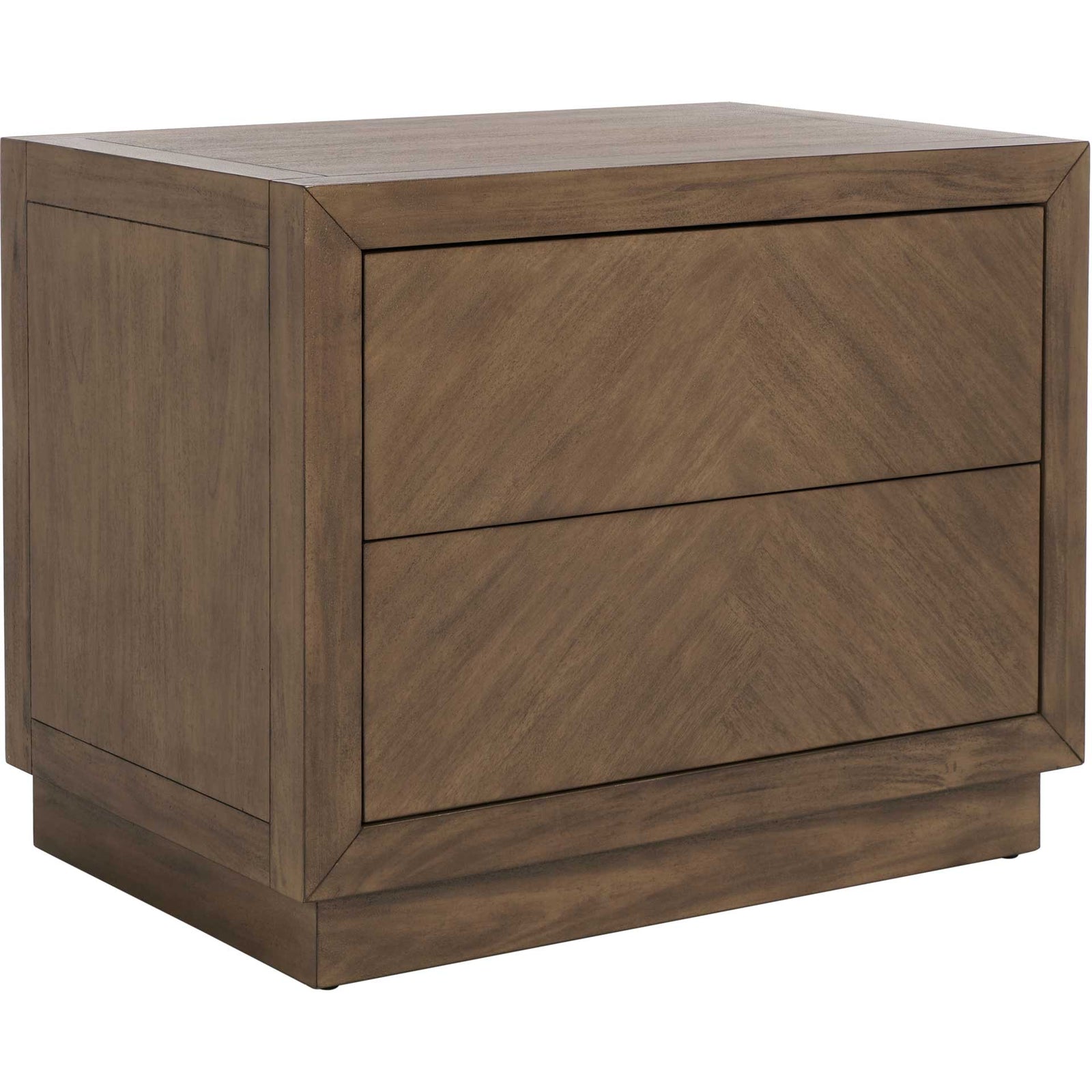 Sterling 2 Drawer Wood Nightstand Brown