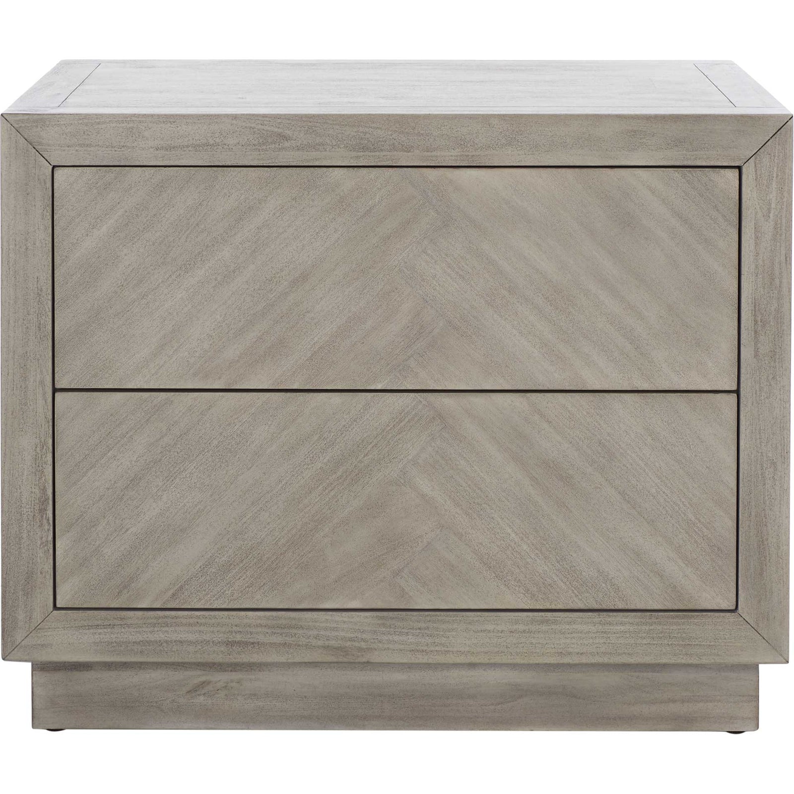 Sterling 2 Drawer Wood Nightstand Light Gray