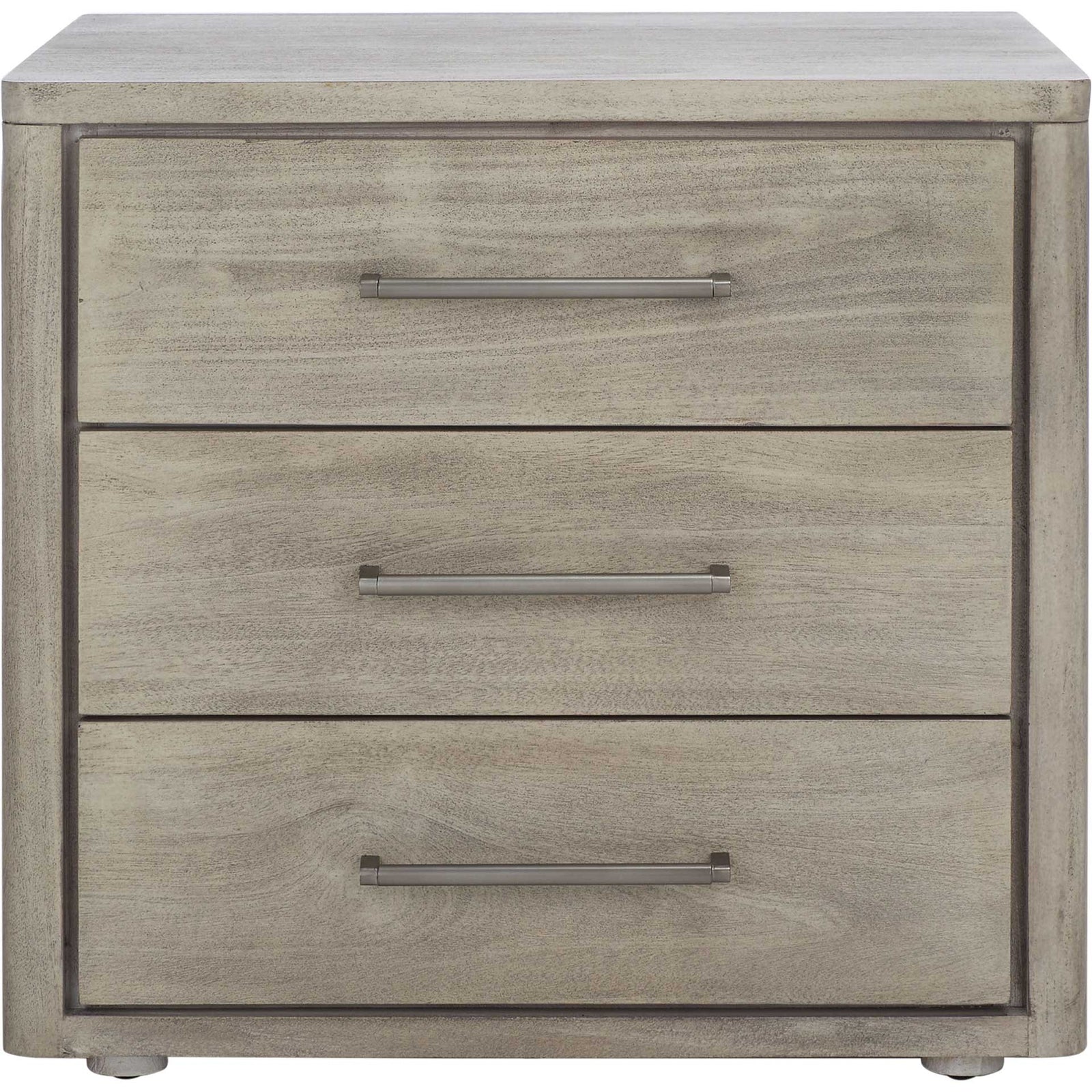 Romilly 3 Drawer Wood Nightstand Light Gray