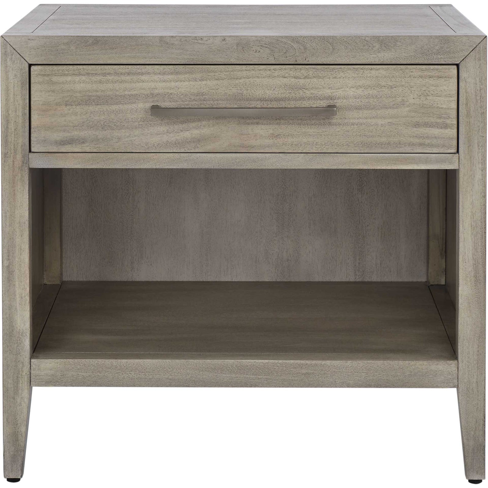 Arleana 1 Drawer Wood Nightstand Light Gray