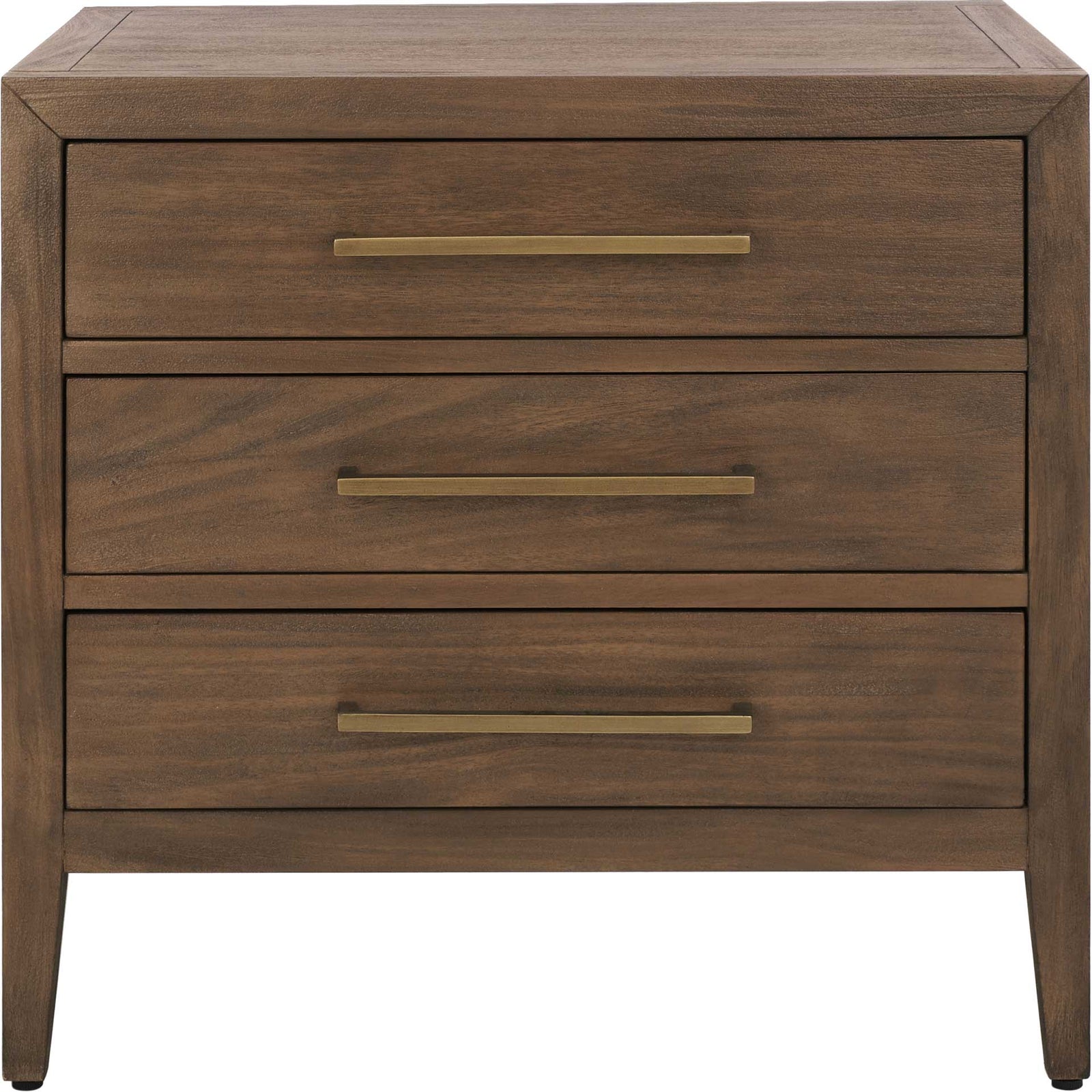 Arleana 3 Drawer Wood Nightstand Brown