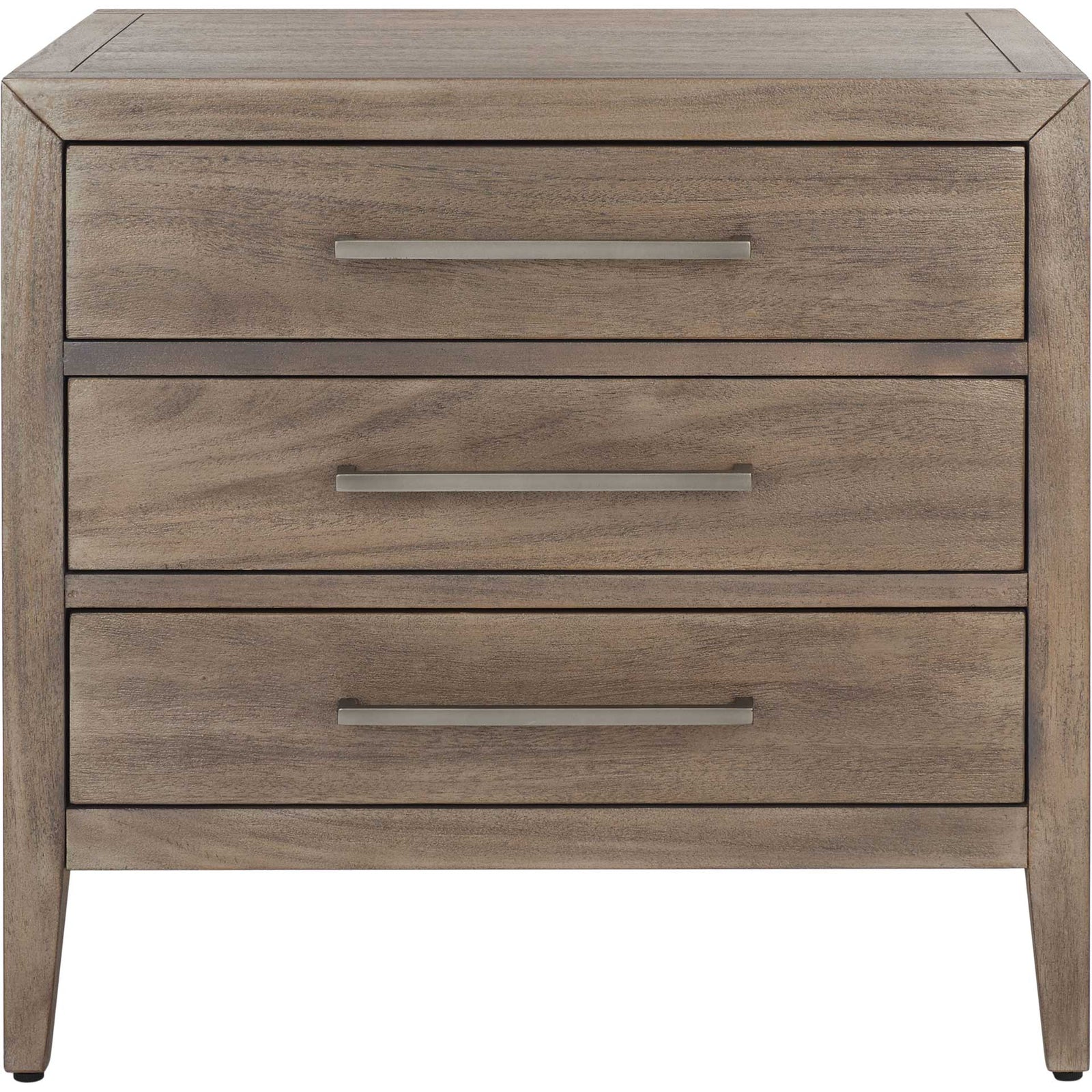 Arleana 3 Drawer Wood Nightstand Light Brown